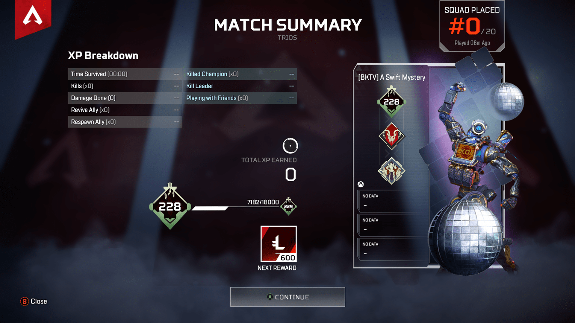 Multiple times a day my buddy and I get this glitch after a match Oth