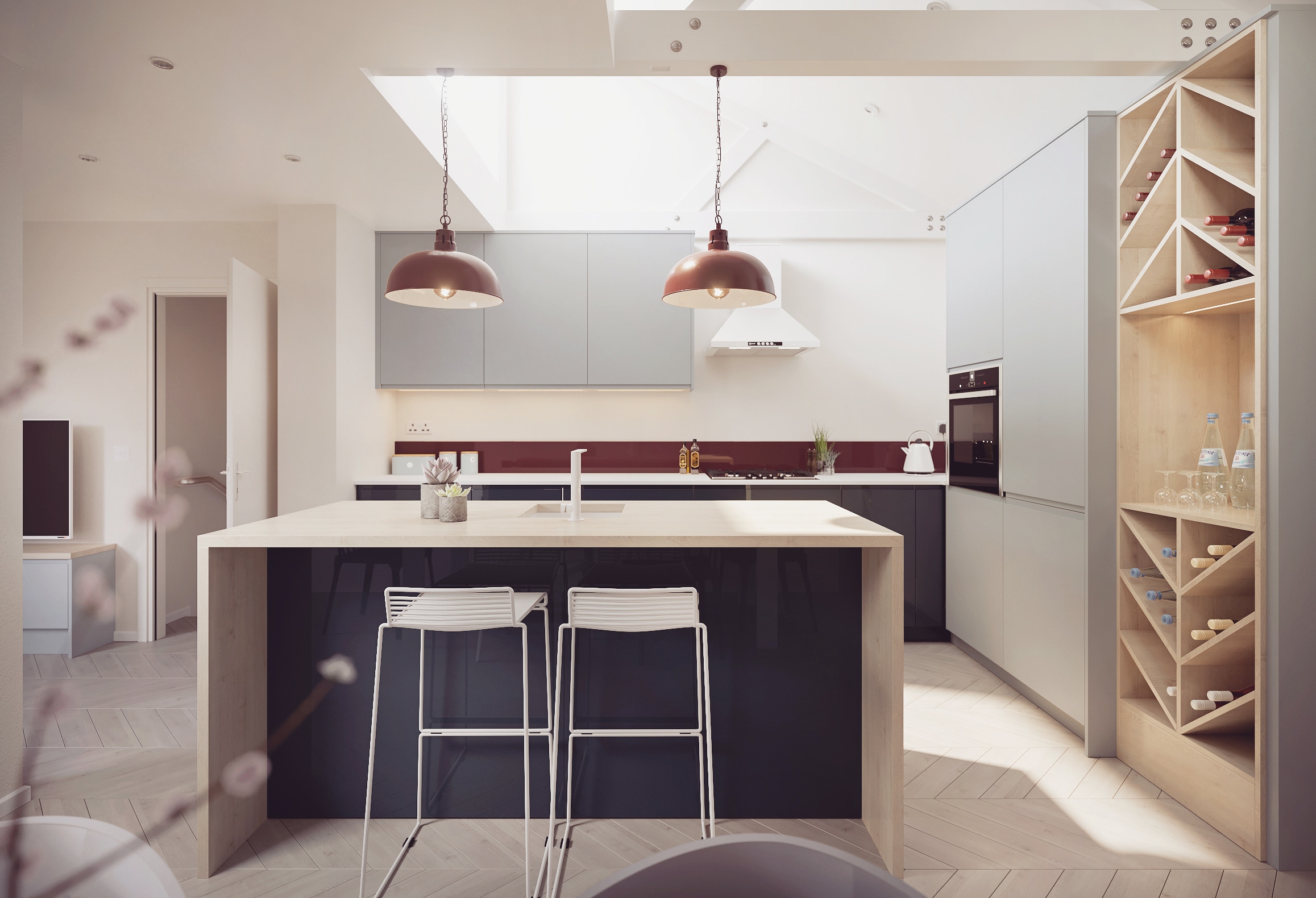 Blender kitchen III, thoughts?? r/blender