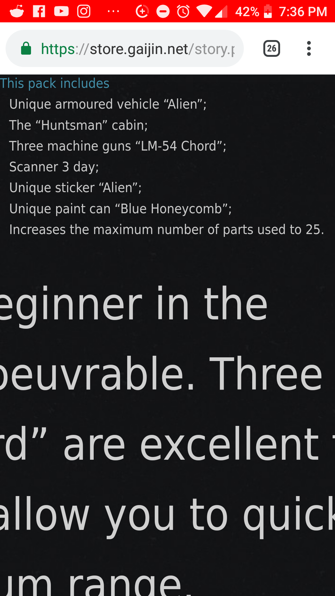 What does "increases maximum number of parts used to 25" mean? (Just