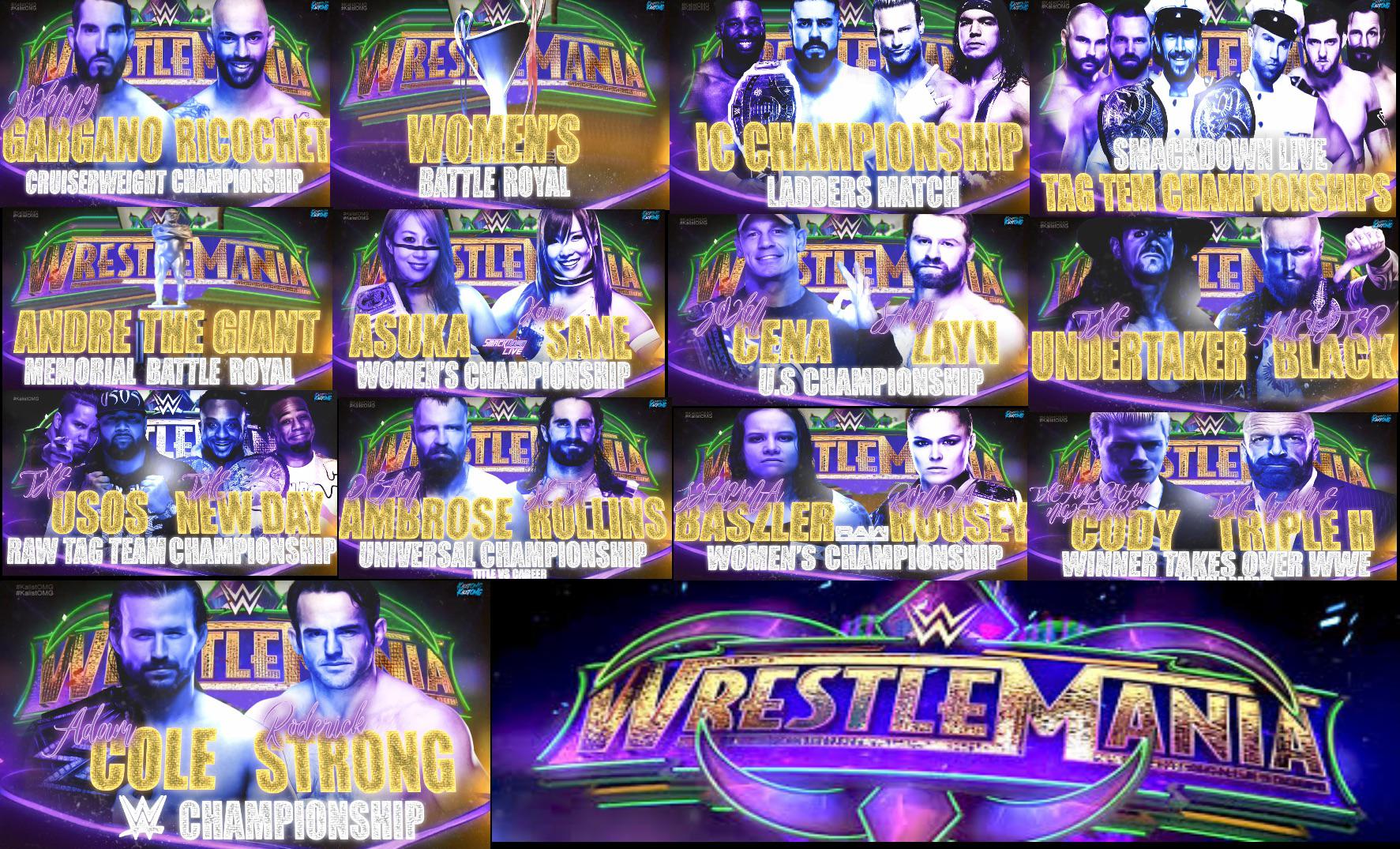 My Match card//Wrestlemania 34 PPV [Universe Mode] r/WWEGames
