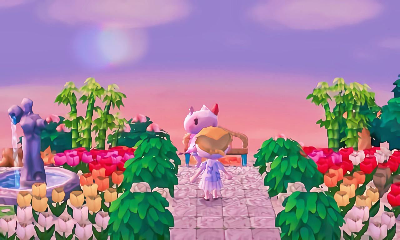 this evening’s sunset 🌸 r/AnimalCrossingNewLeaf