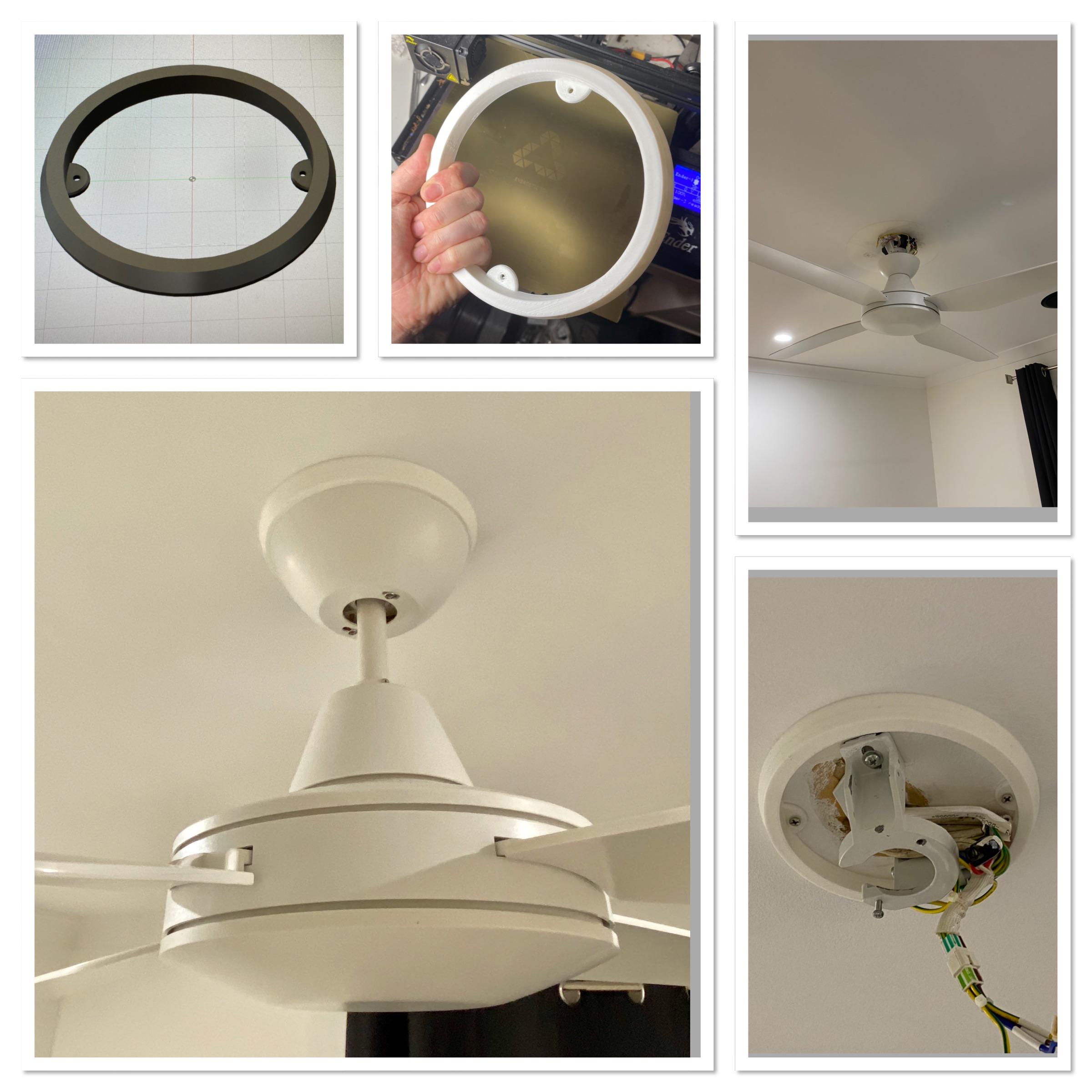 There was no way of getting my new ceiling fan cables into the roof and