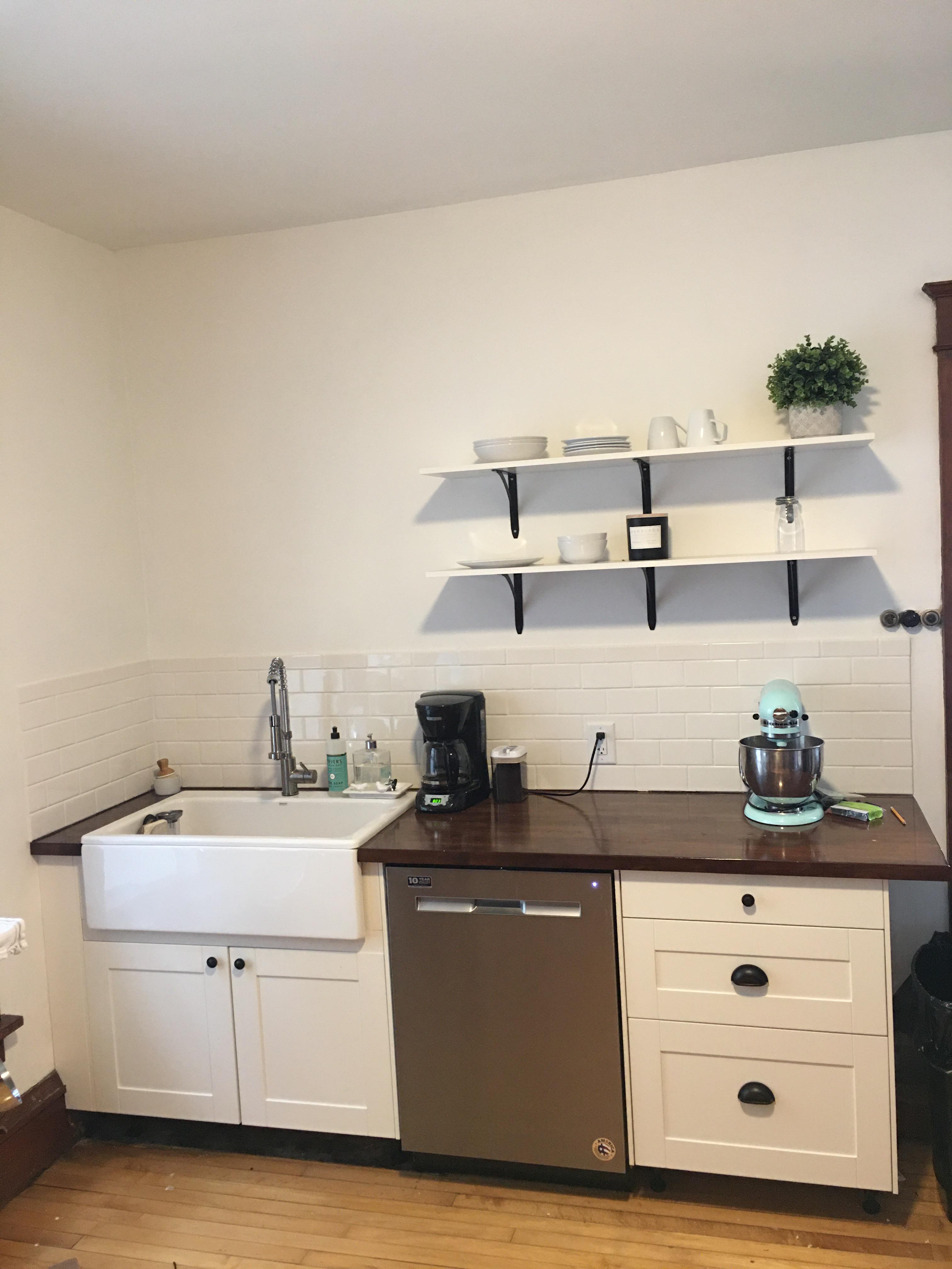 Need help with kitchen wall space. Since I don’t have a window above