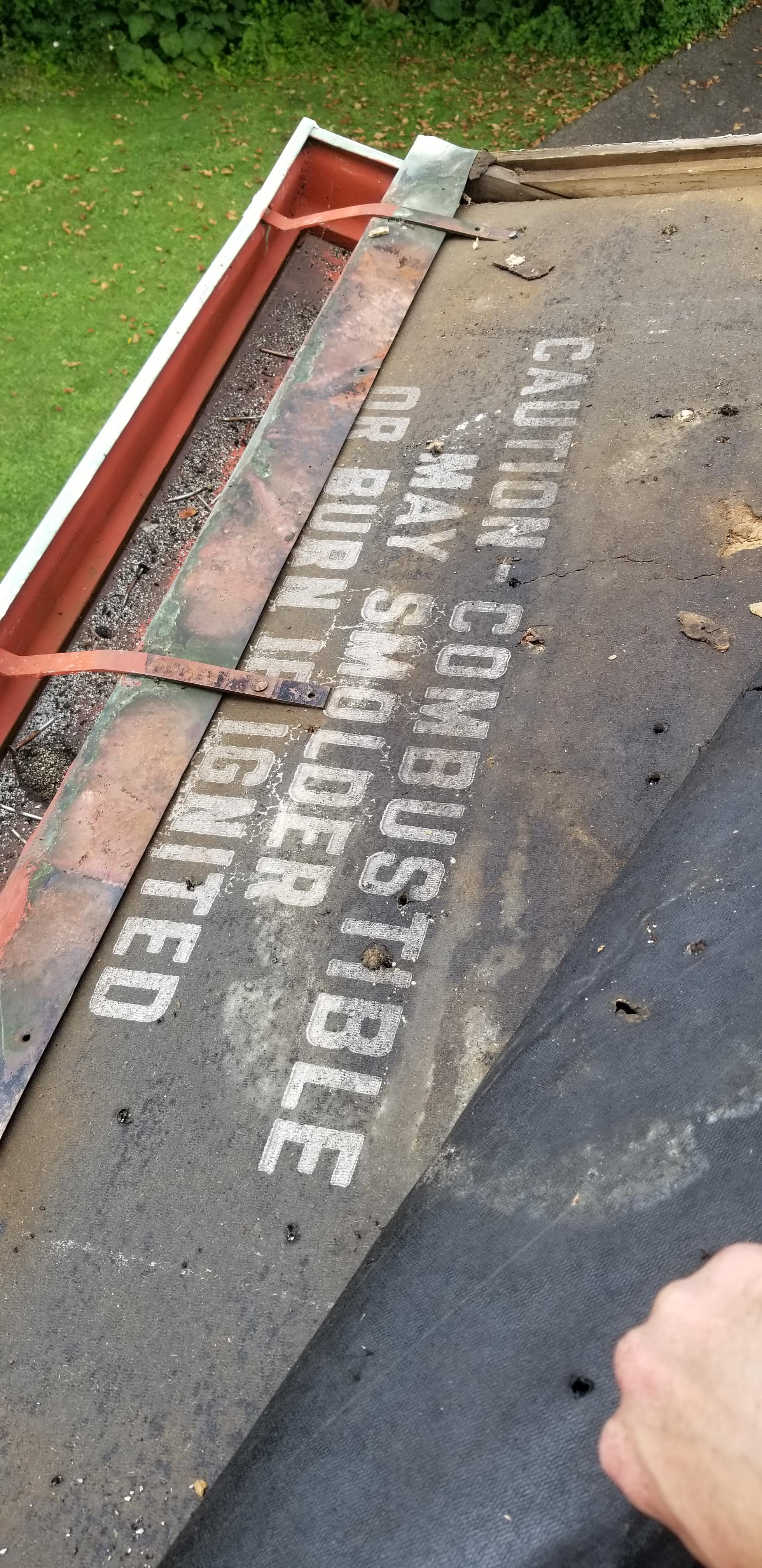 Found on a roof. Under the shingles and tar paper but in top of the