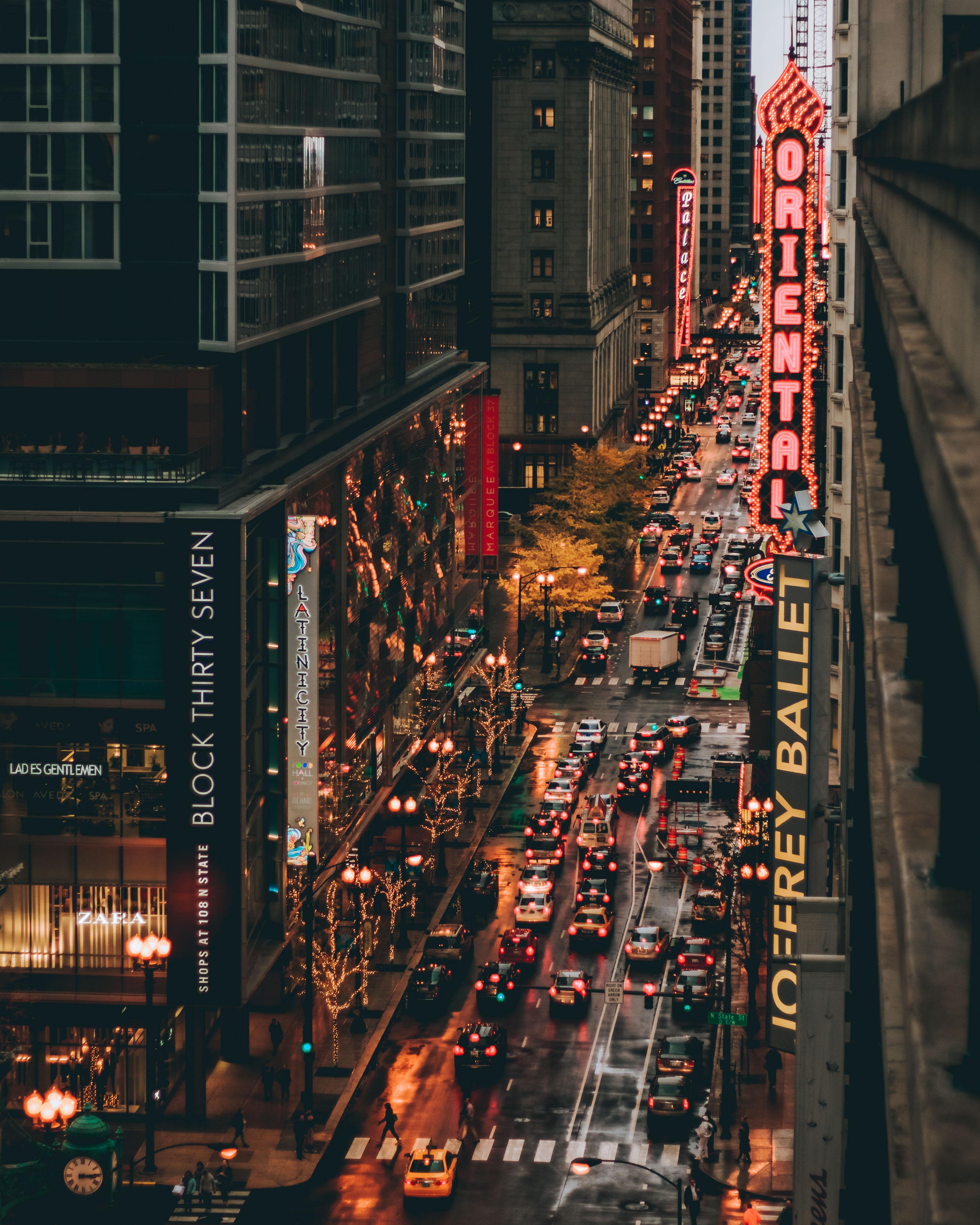 Chicago's Theatre District [OC] [3267x4084] CityPorn