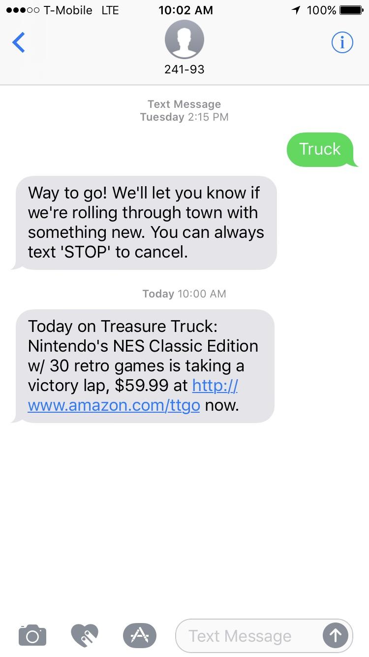 Amazon Treasure Truck is in Houston with NES Classics r/houston