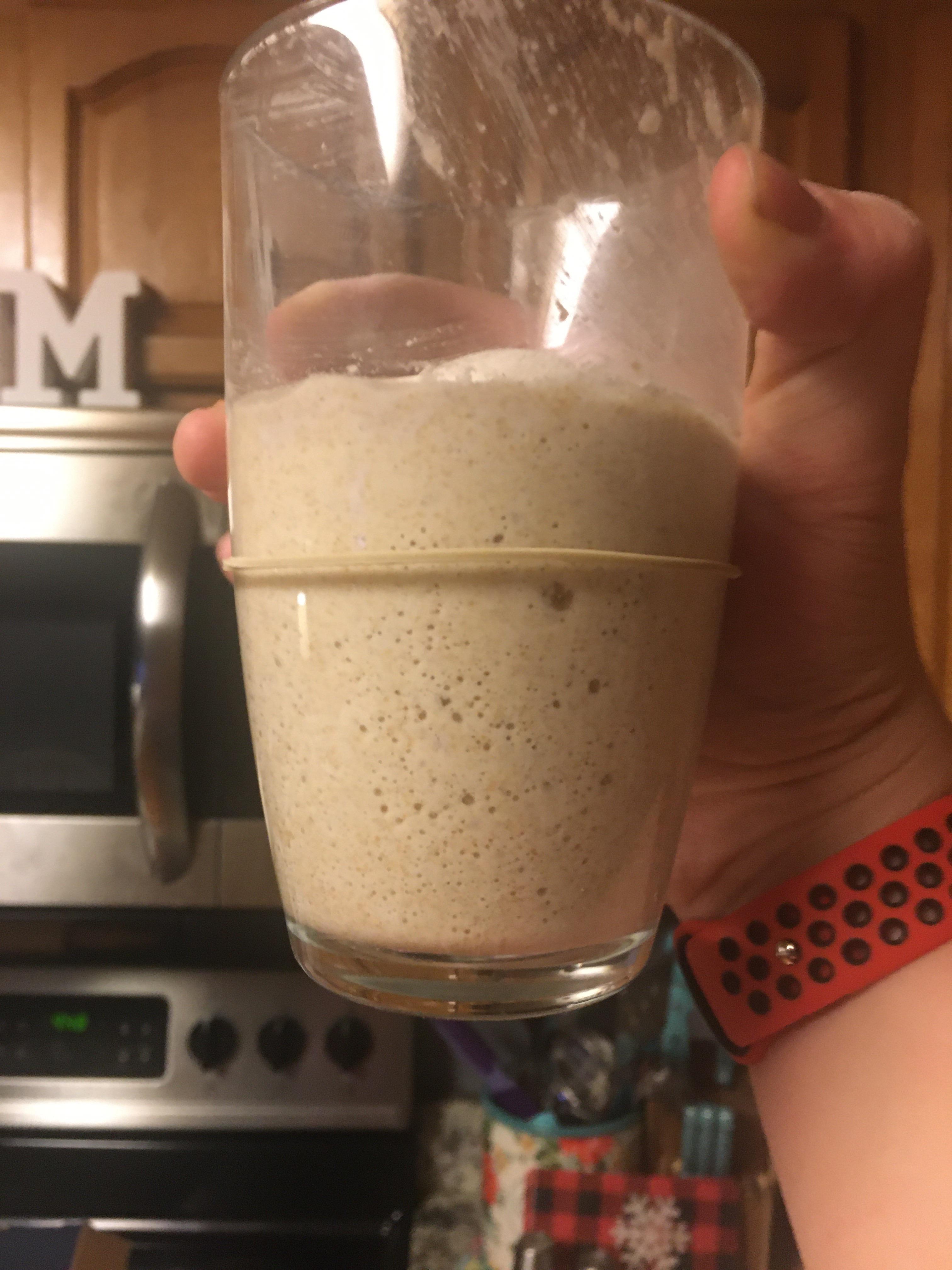 After a couple weeks of it not doing much but bubbling, my starter