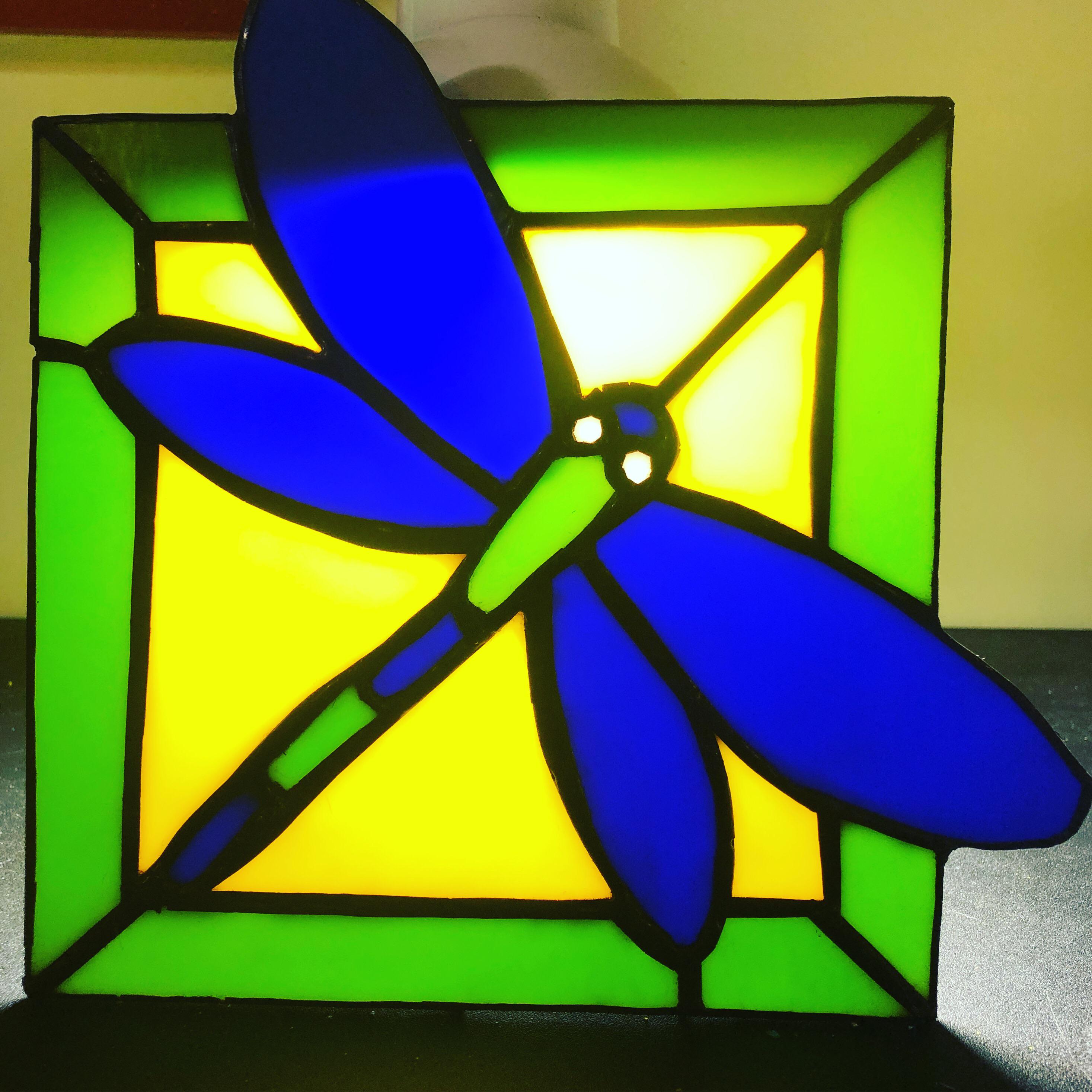 Just started stained glass this year. Here’s my dragonfly. r/StainedGlass