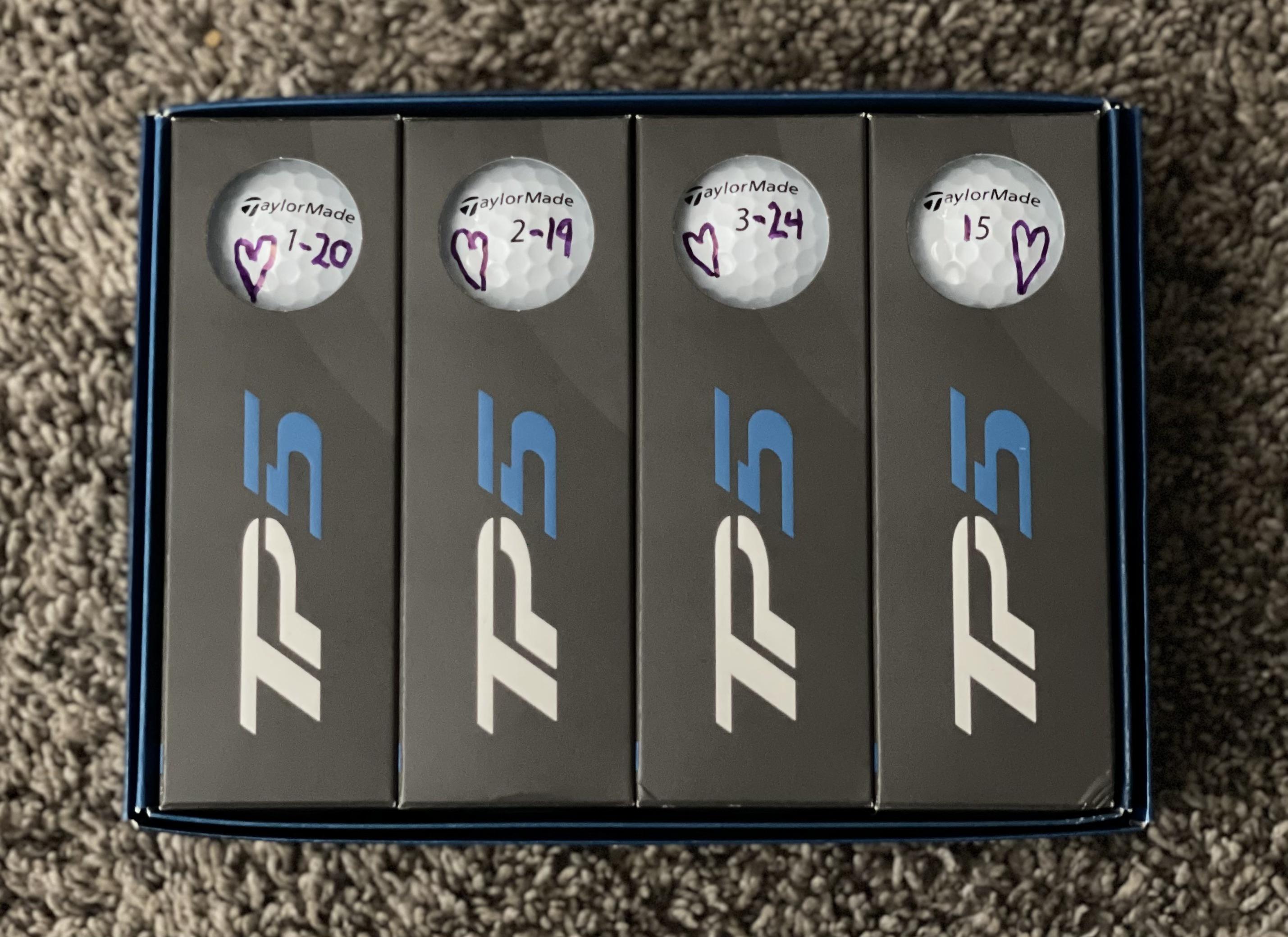 Wife got me some golf balls and already marked them for me! I showed