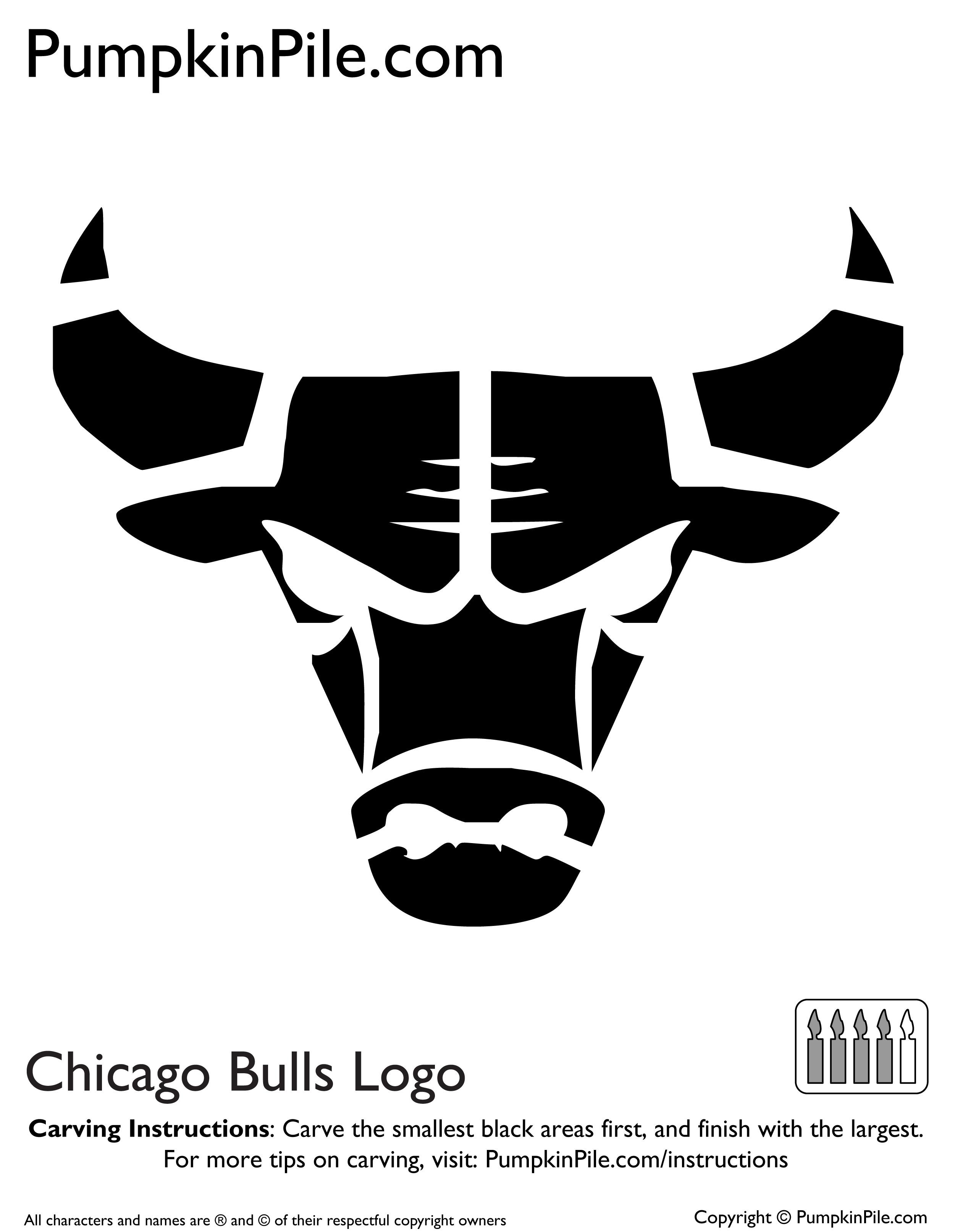 NBA Chicago Bulls (Free Pumpkin Stencil Pumpkin Pattern Pumpkin