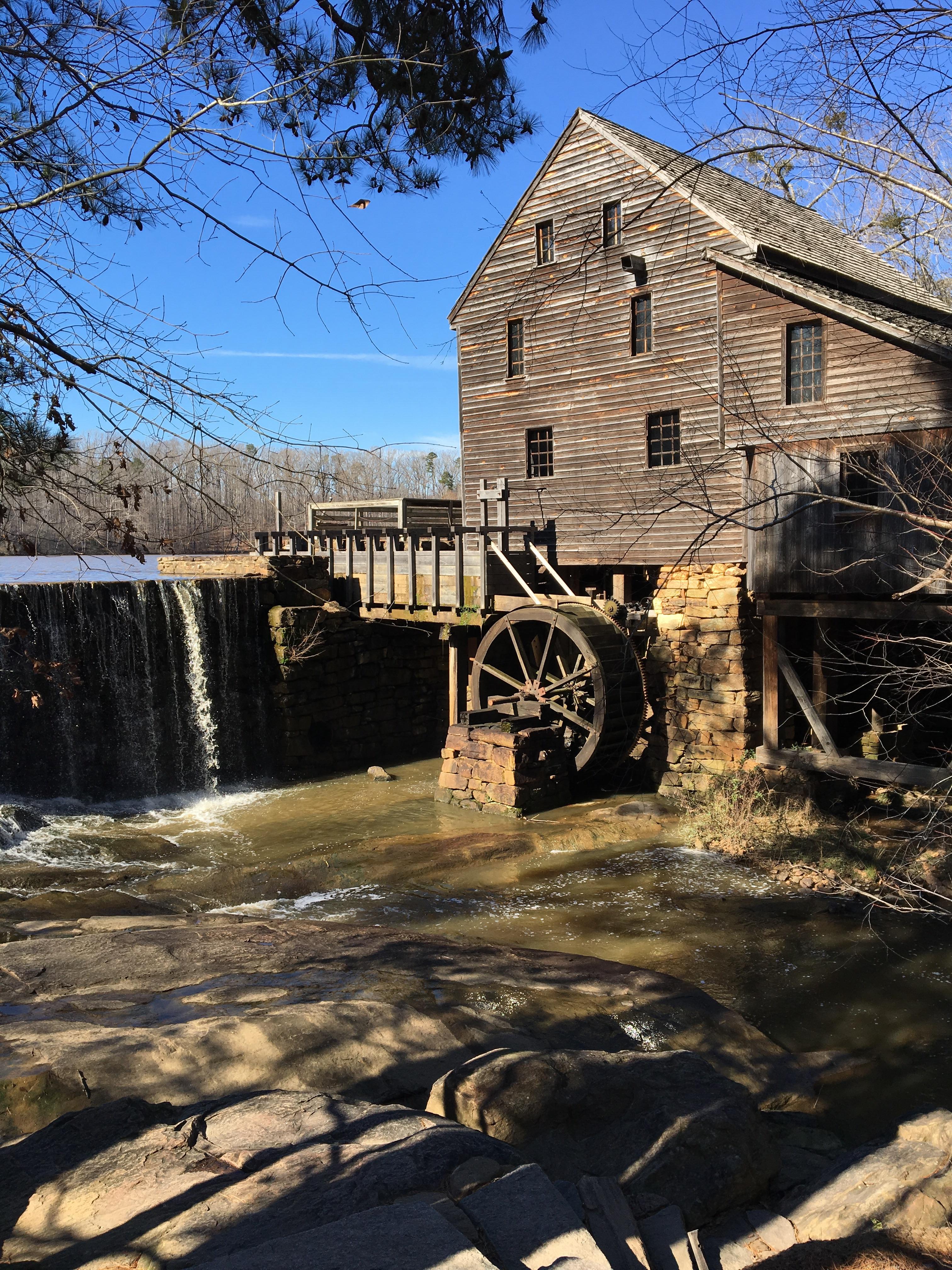 Historic Yates Mill County Park, Raleigh, North Carolina. 16 January