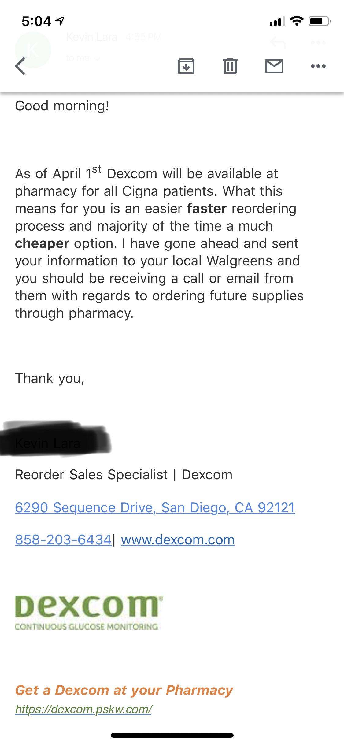 now available at pharmacies through Cigna!