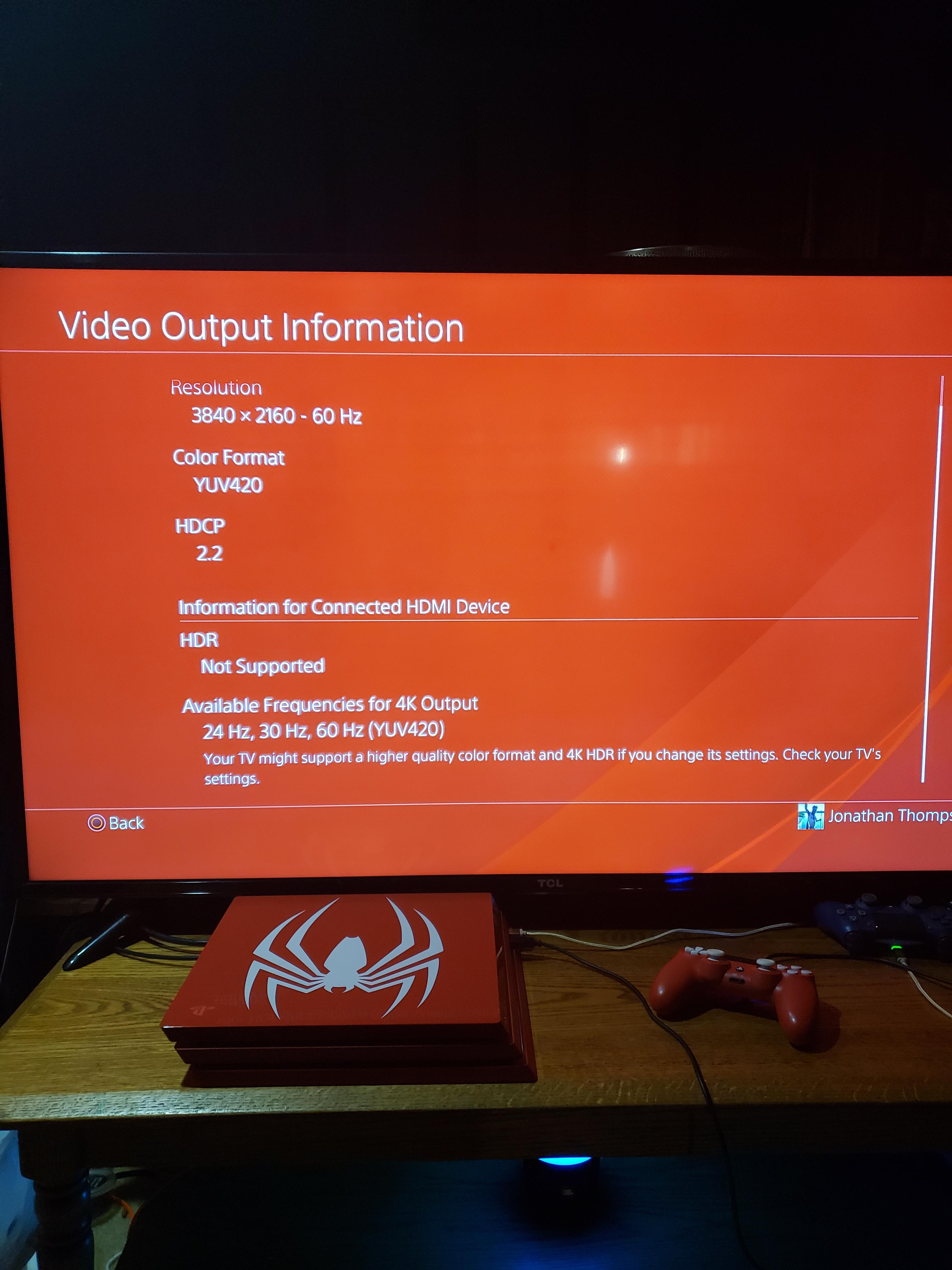 So I got the Spidey ps4 and a tv that claims to be 4k but