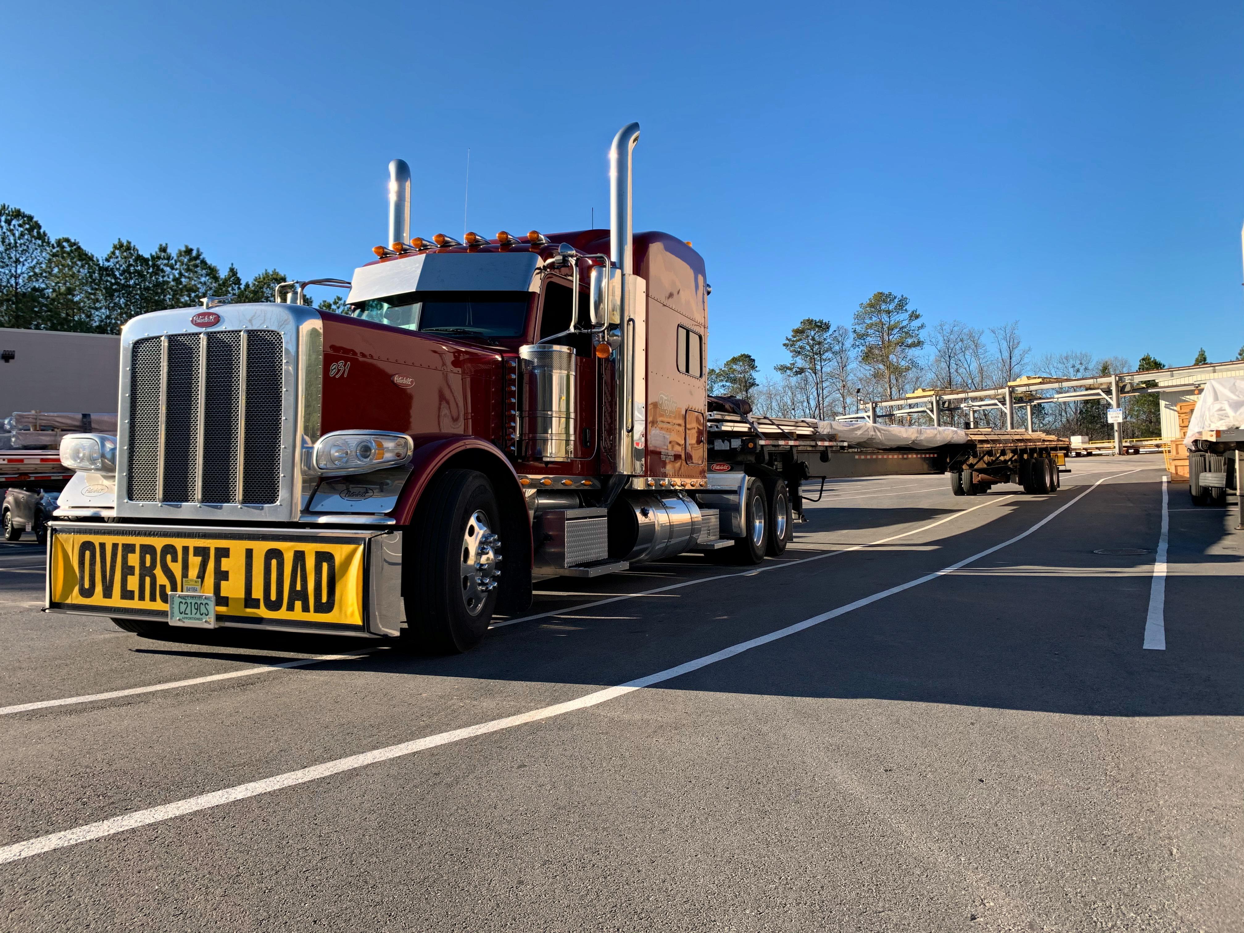 My first stretch load. 104’ Overall Length. Going from to