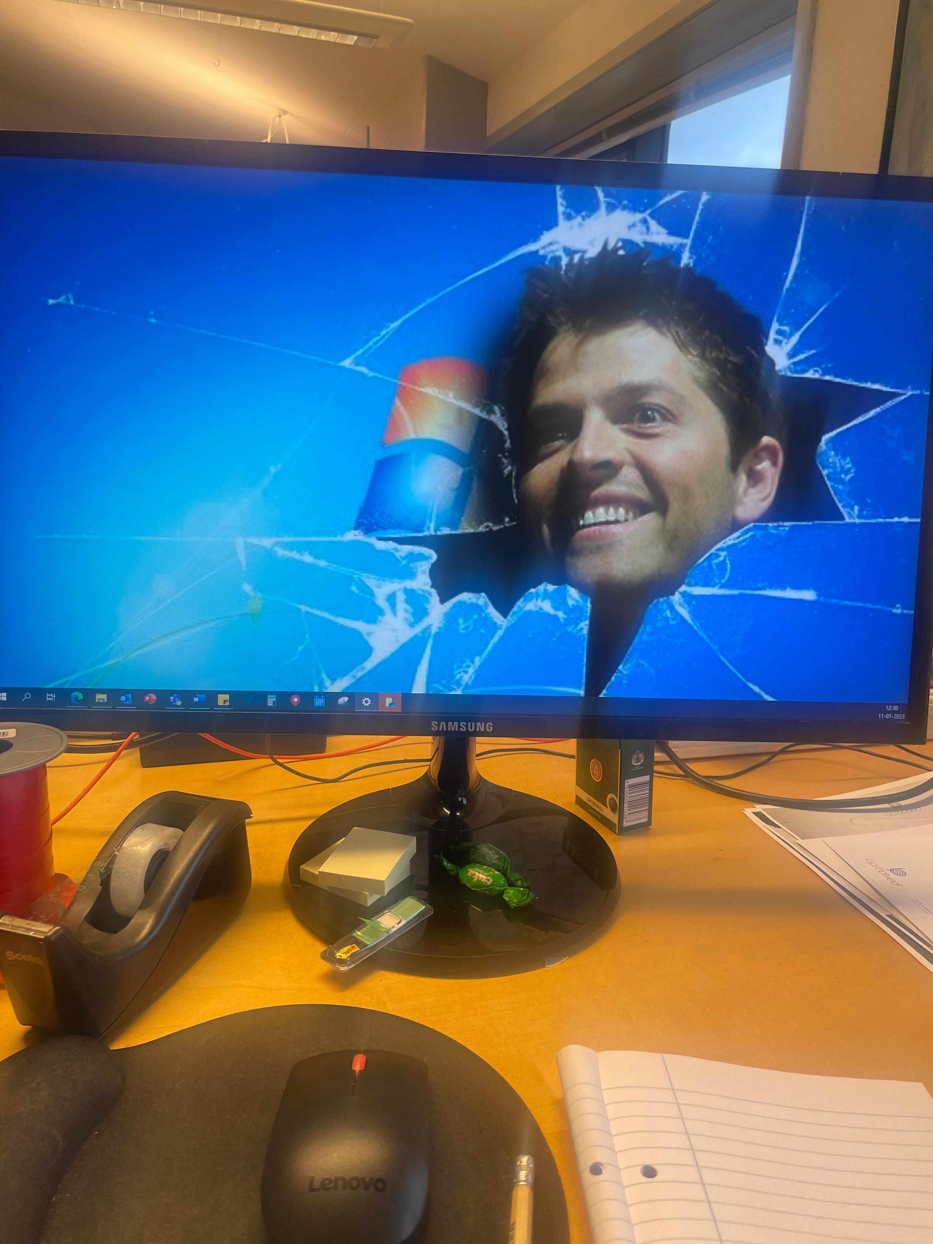 Guys, what do you think of my wallpaper at work? r/Supernatural