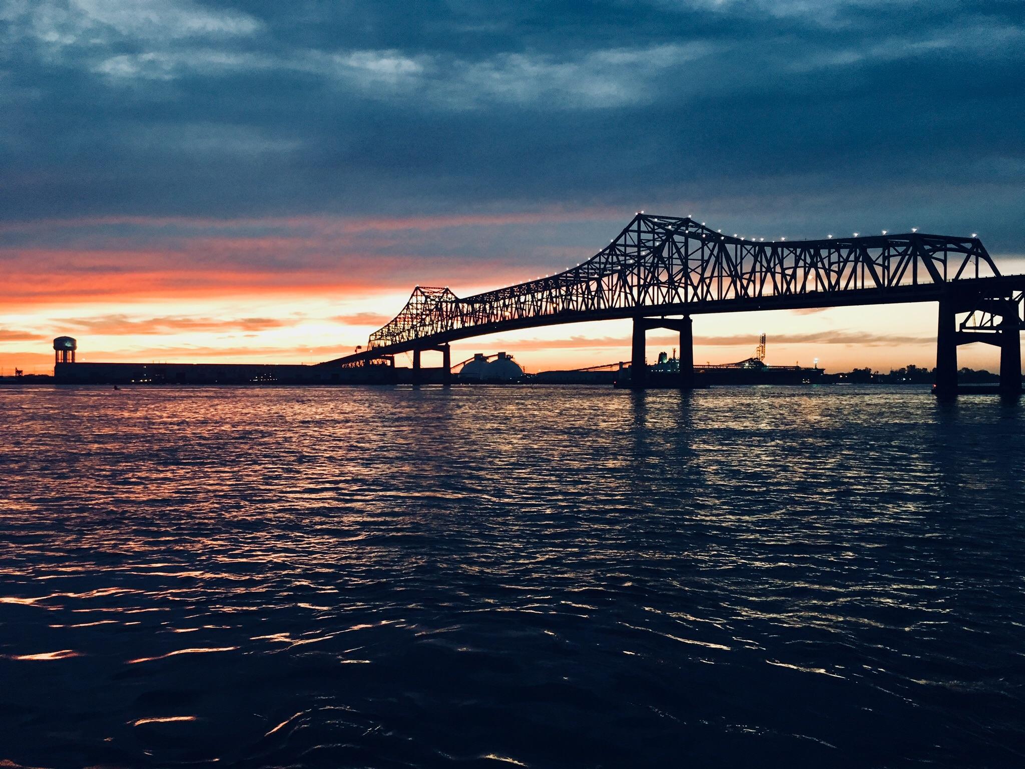 Mississippi River Bridge in Baton Rouge, LA. Shot using an iPhone. r
