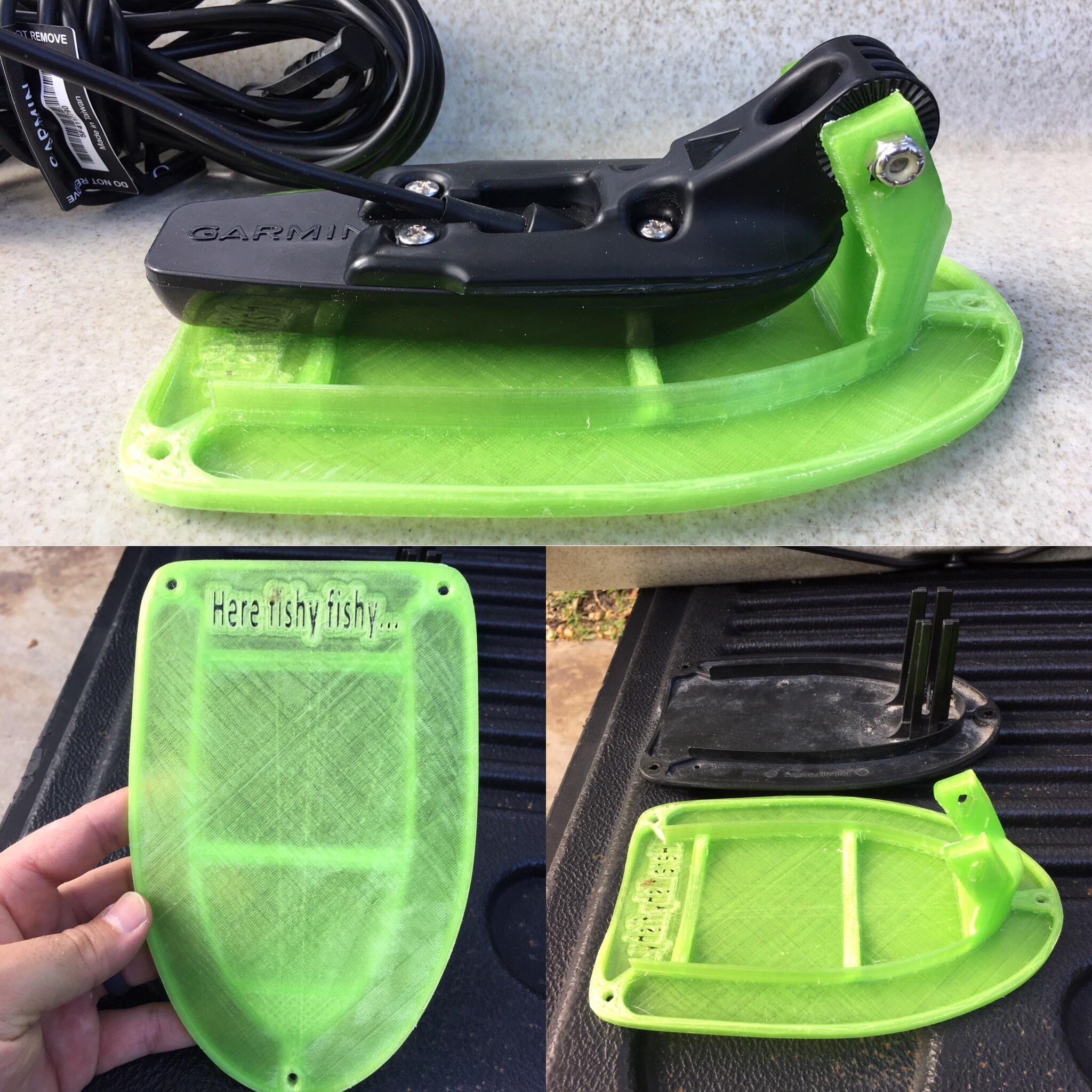 Custom Garmin fish finder mount for buddy’s kayak r/functionalprint