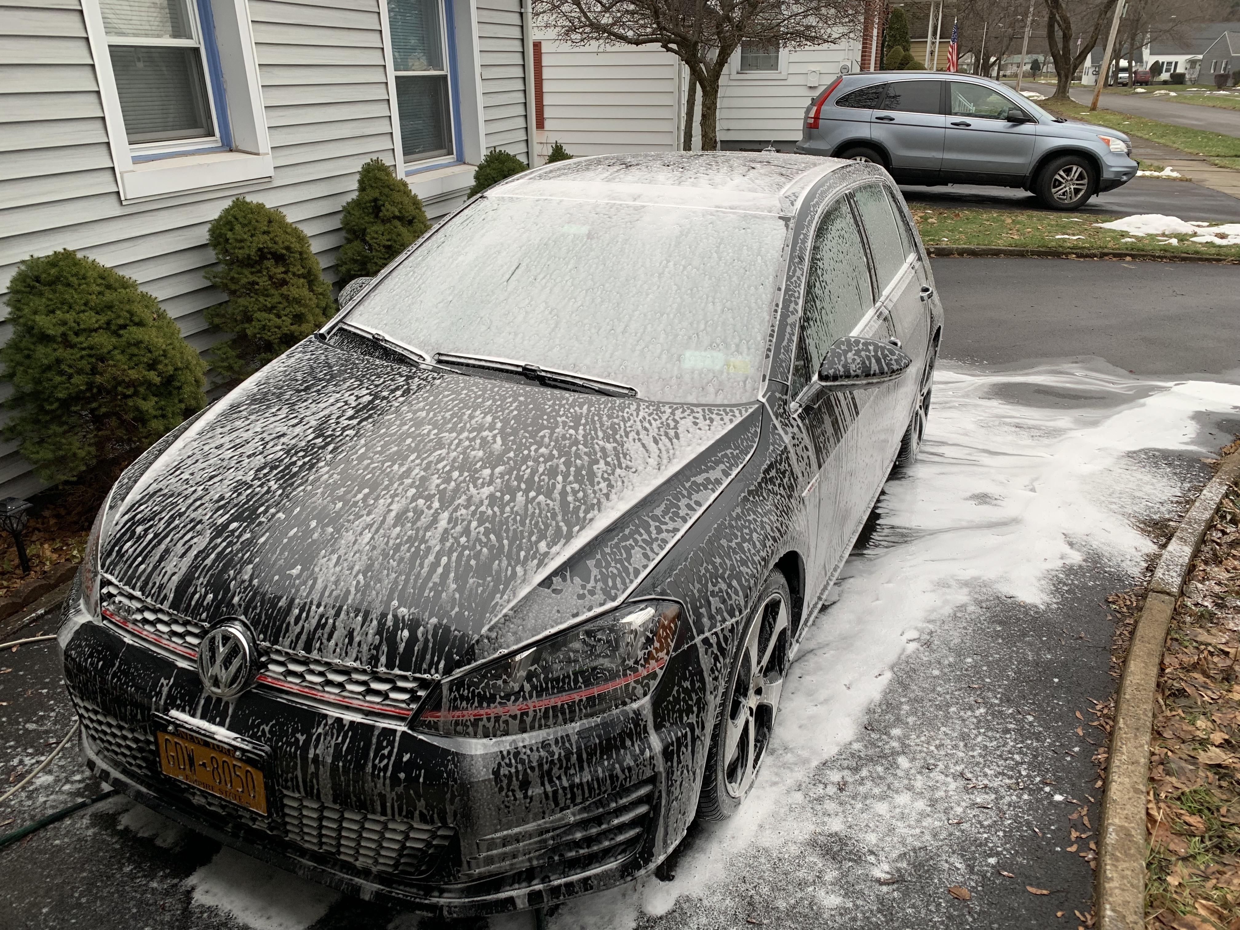 Temps. in the 40s means a quick rinse here in Upstate NY r/GolfGTI