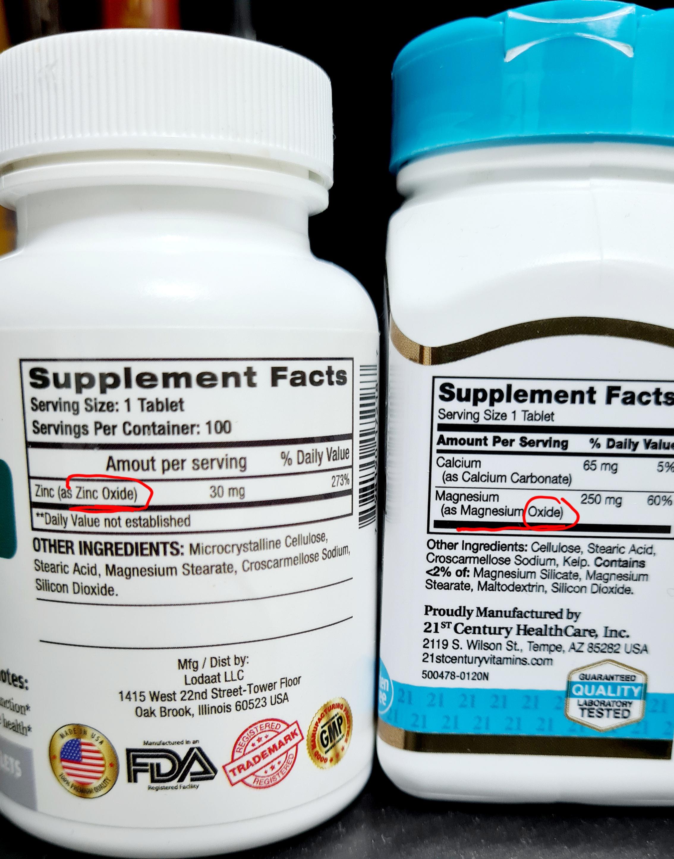 Are zinc & Magnesium "Oxide" wast of money? r/Supplements