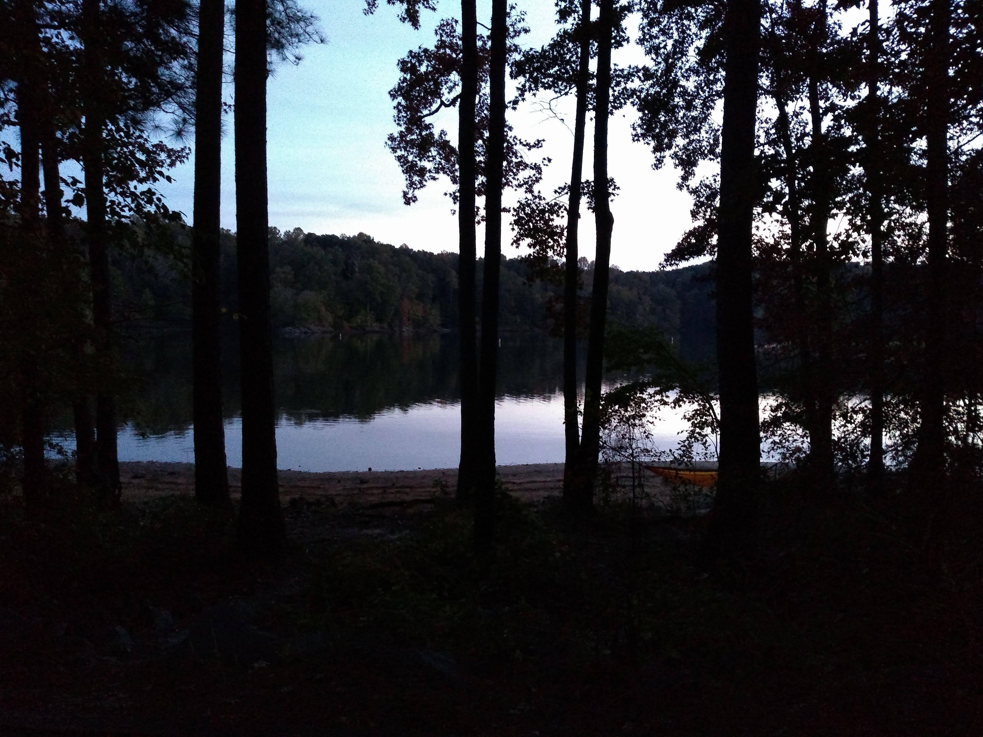 Great sunset view at Falls Lake, NC. r/camping