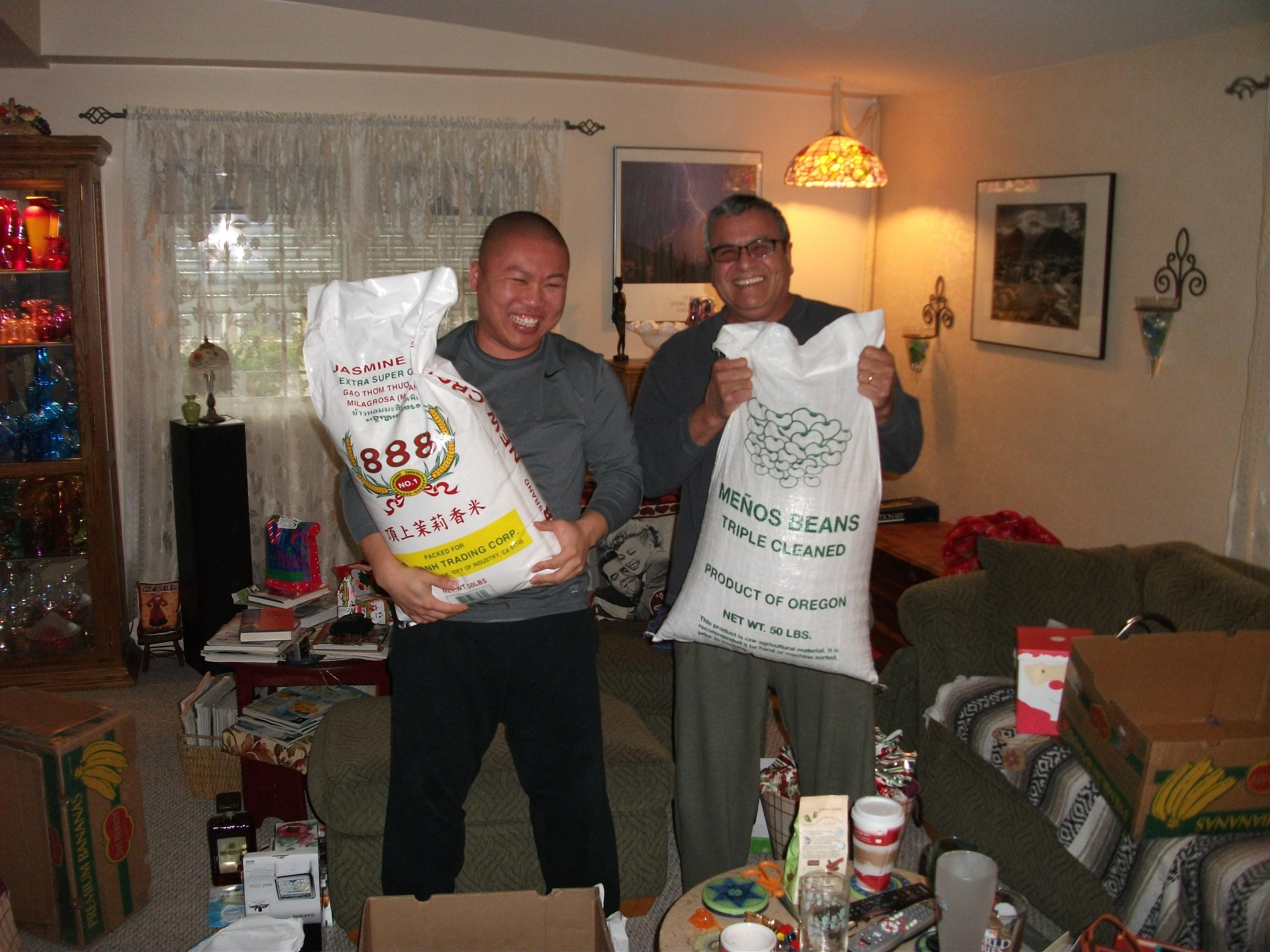 Beans for my Mexican dad and rice for my Asian brother in