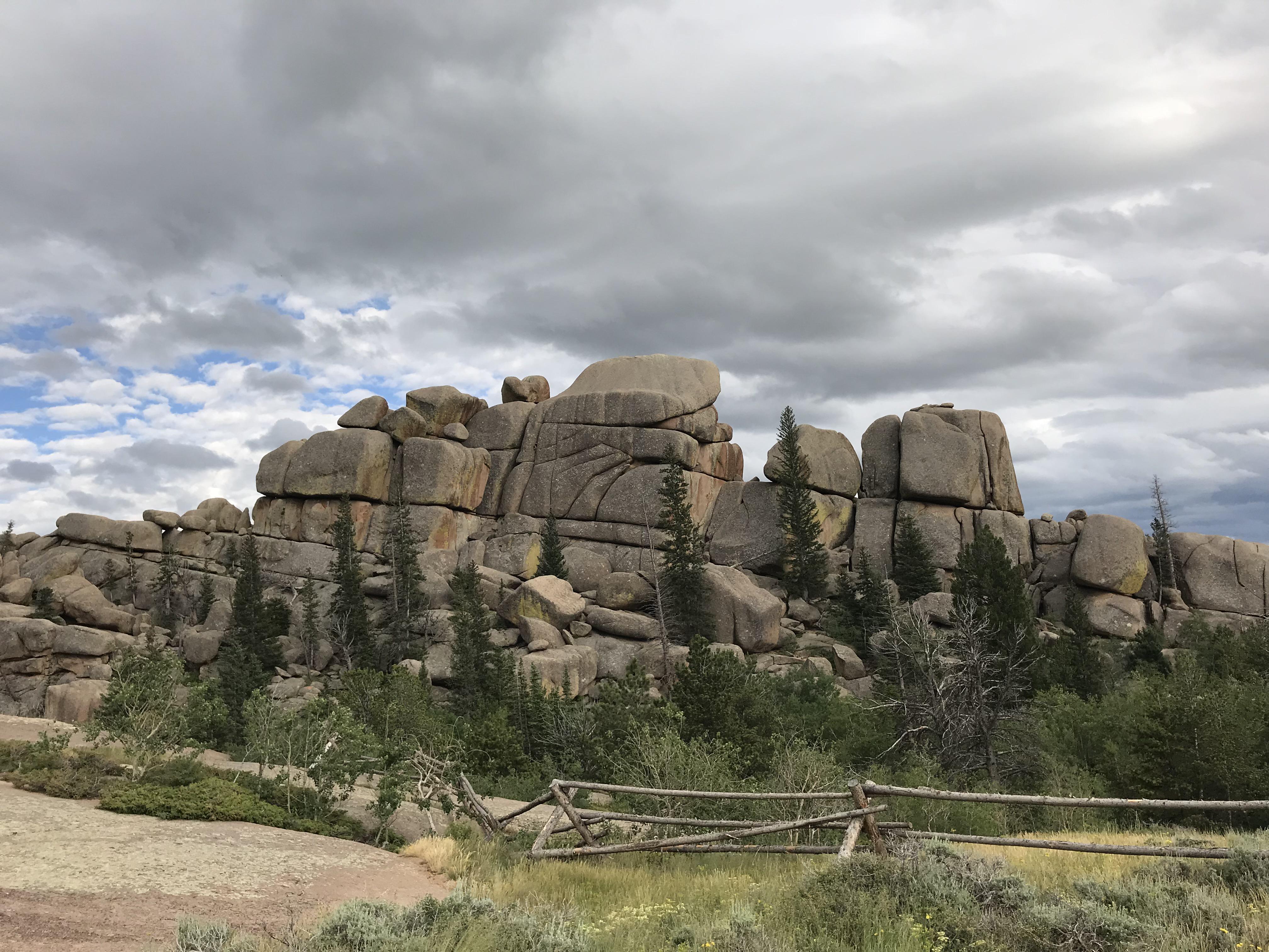Turtle rock in SE Wyoming. Find the climber r/CampingandHiking