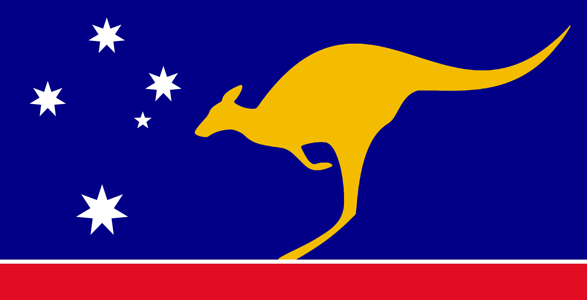 In 2000, Yahoo Serious released this proposal for a new Australian flag