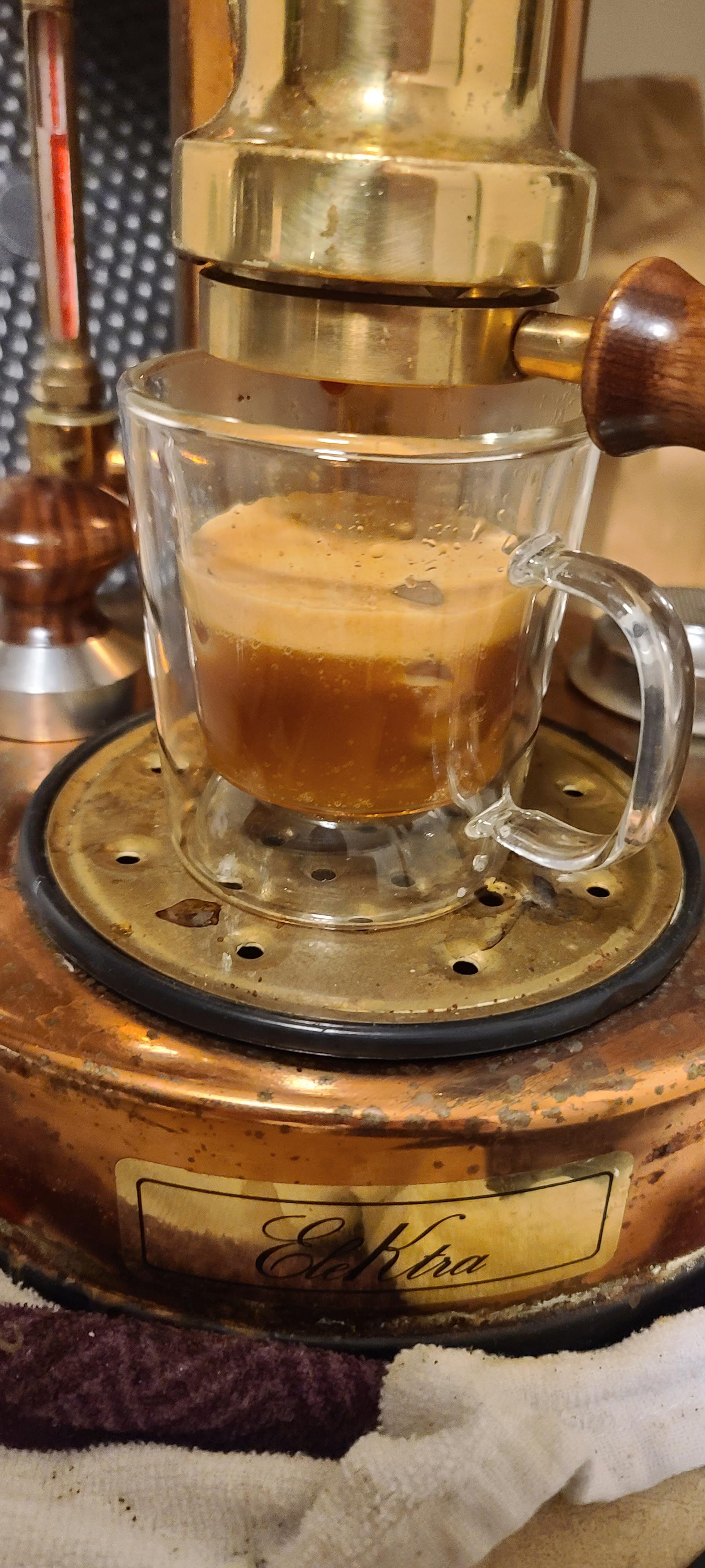 Made a delicious espresso tonic! 26g very light origin from a very small roaster near me, and