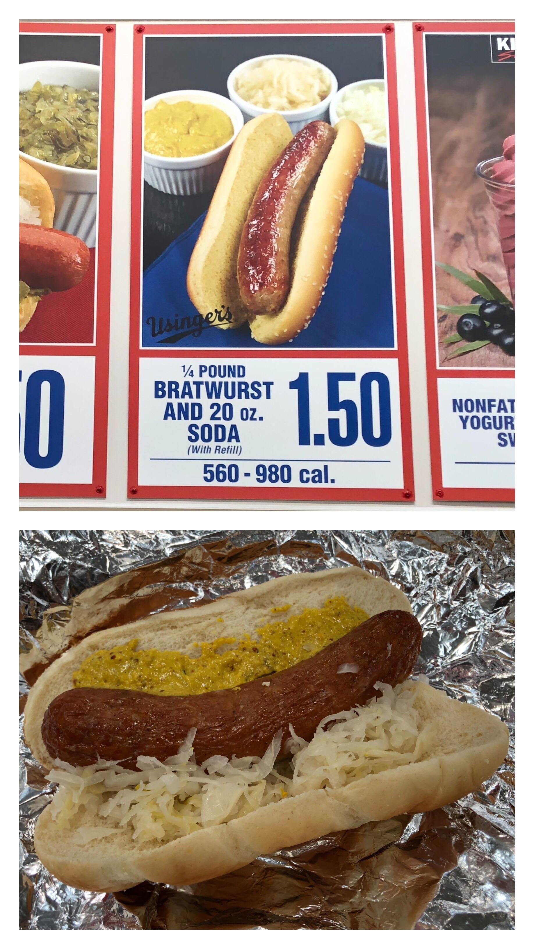 Usinger’s 1/4 Bratwurst from Costco food court r/Costco