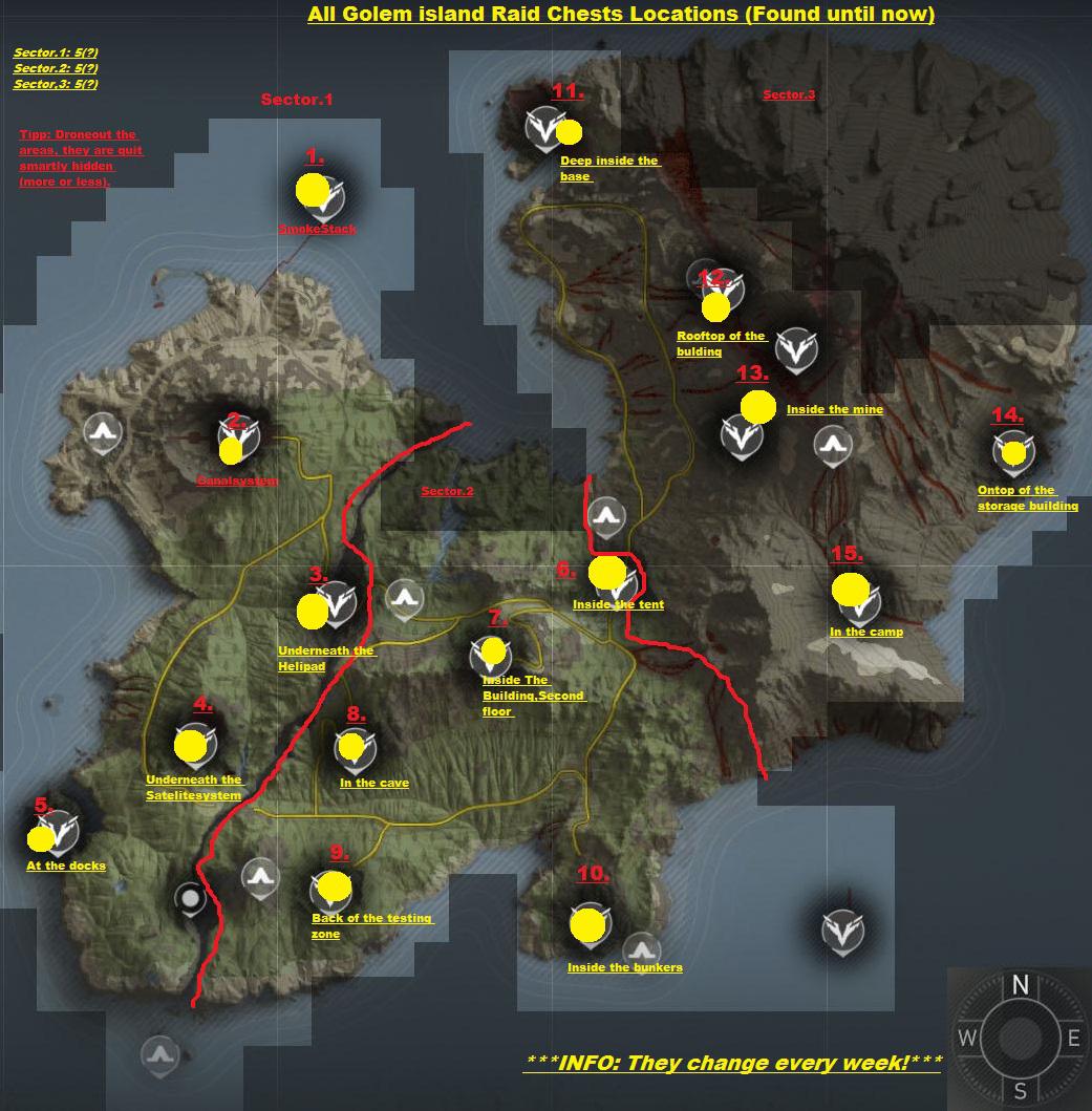 (All?) Golem Island Black Chest Locations GhostRecon