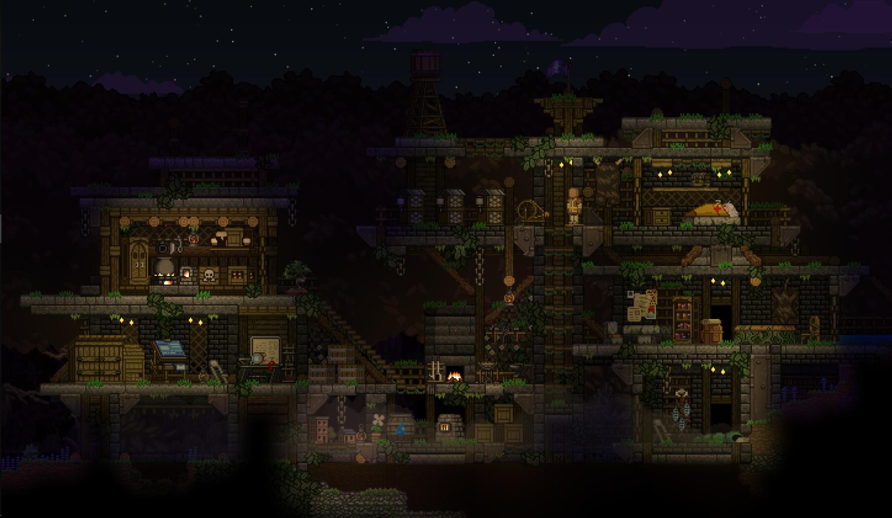 Living in the jungle 【Wood, Stone, Sand 】 starbound