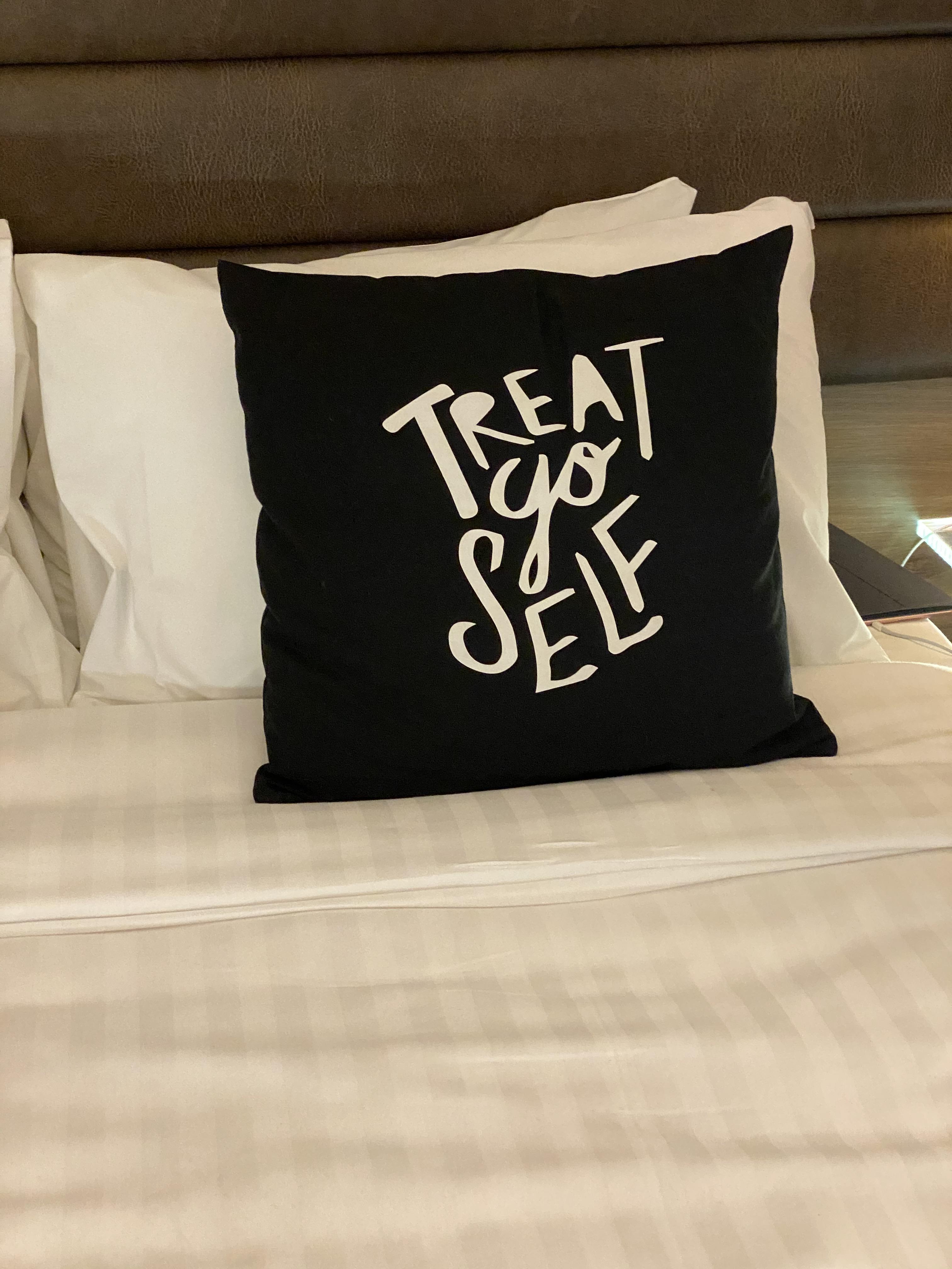 This pillow on my bed in the hotel I'm staying at in Dublin r/PandR