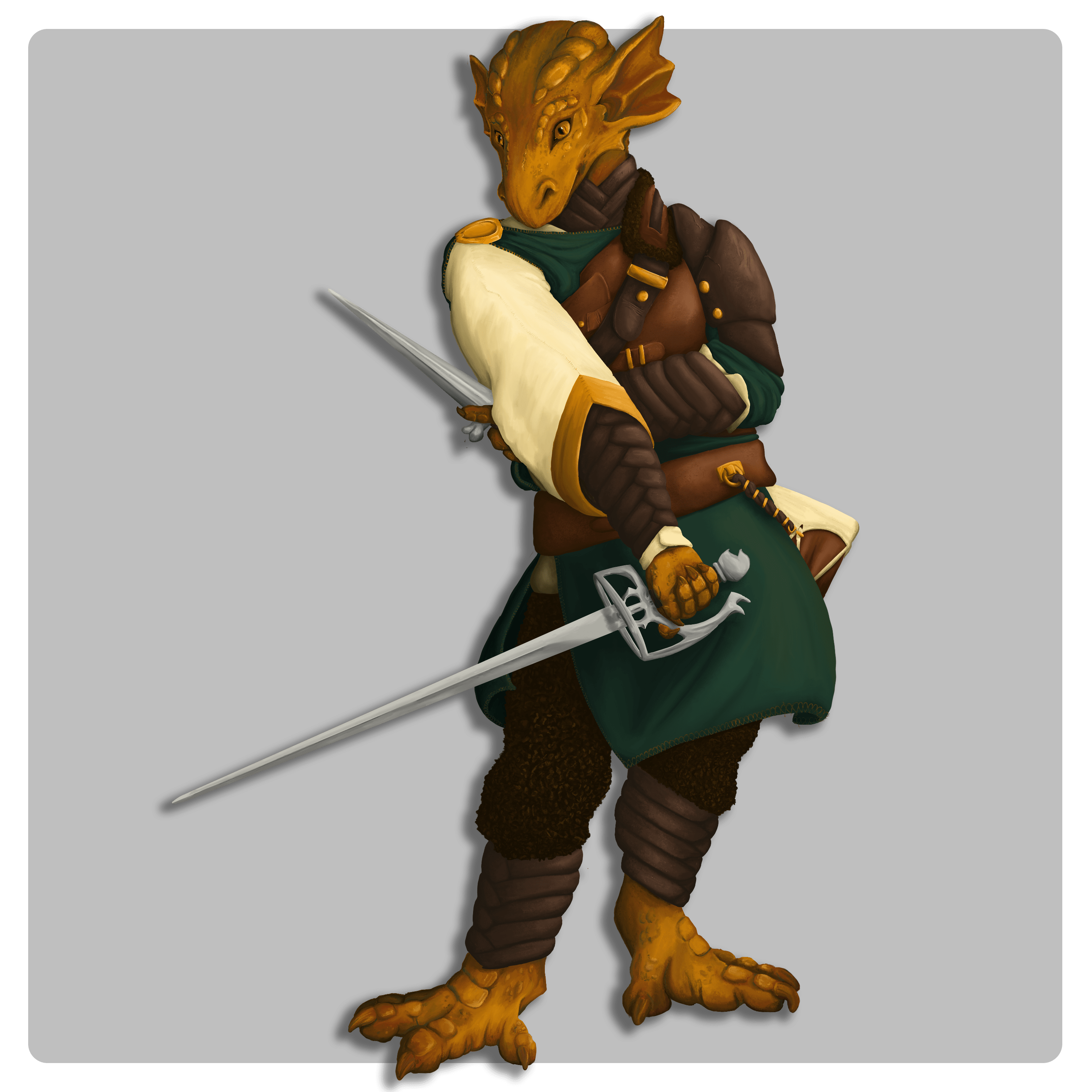 [RF] Brass Dragonborn Bard Lady r/characterdrawing