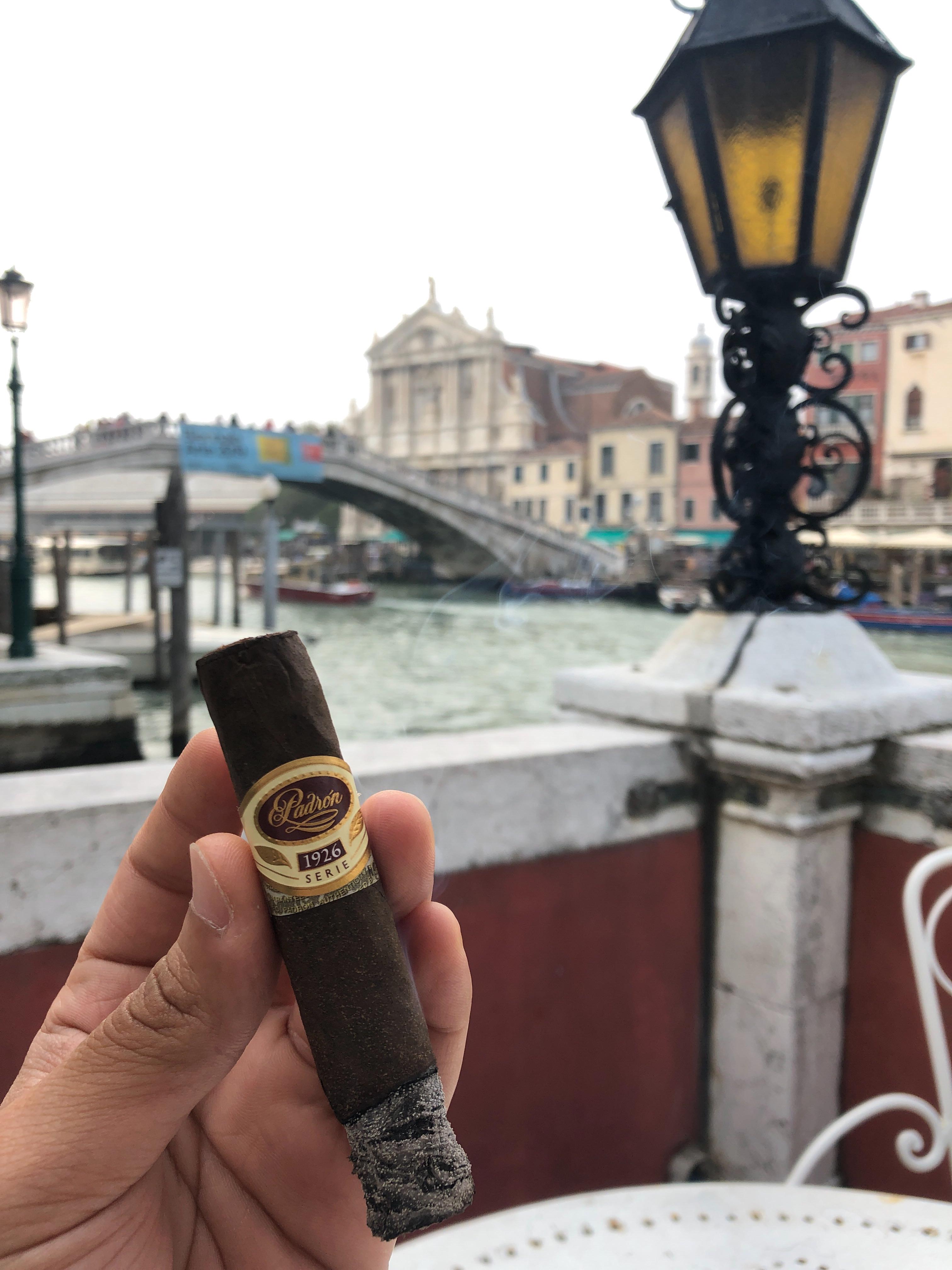 Capping off my Italy trip with a Padron 1926 on the Canal Grande in Venice r/cigars