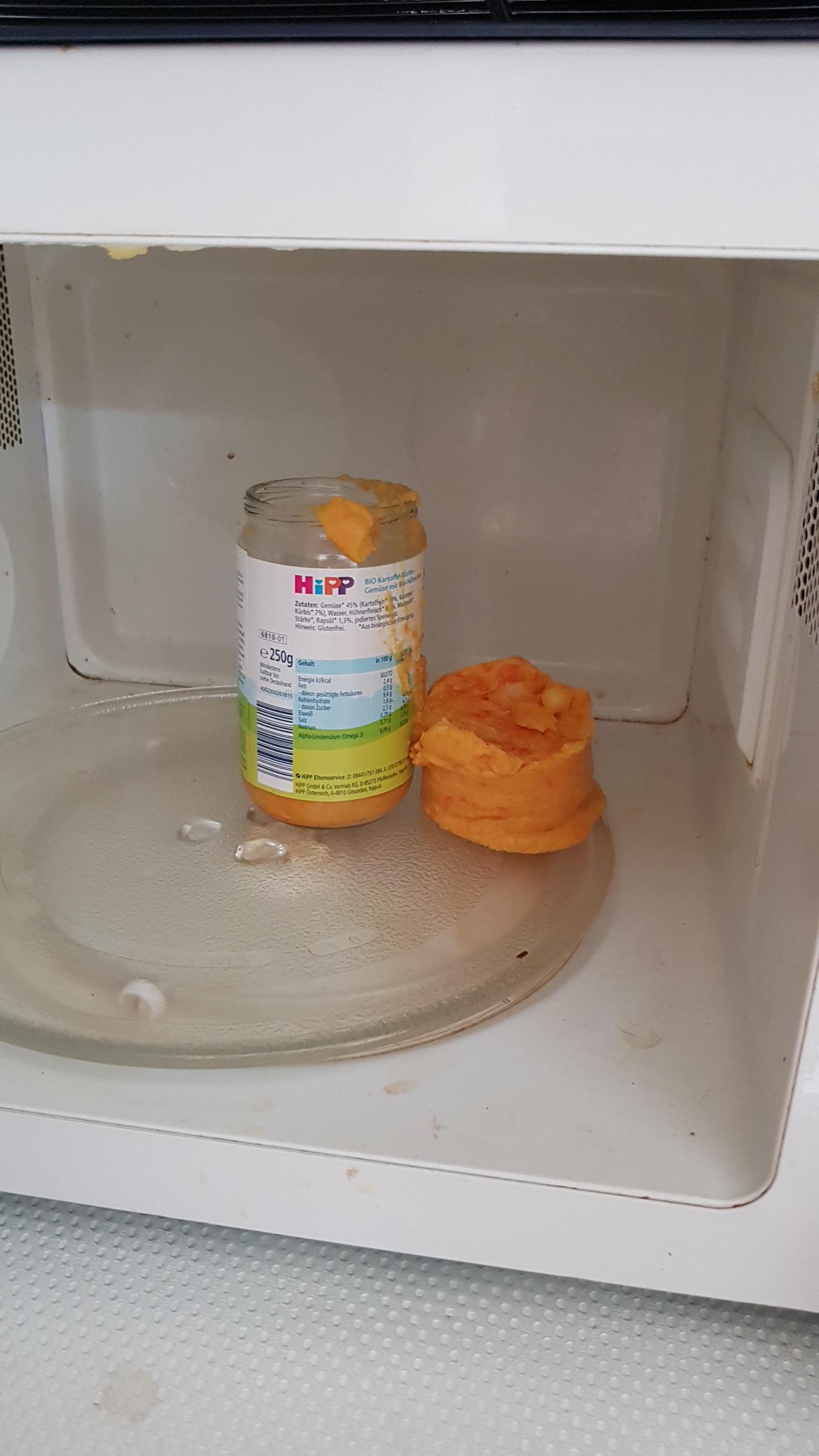 This babyfood came in my microwave... r/MicrowavePorn