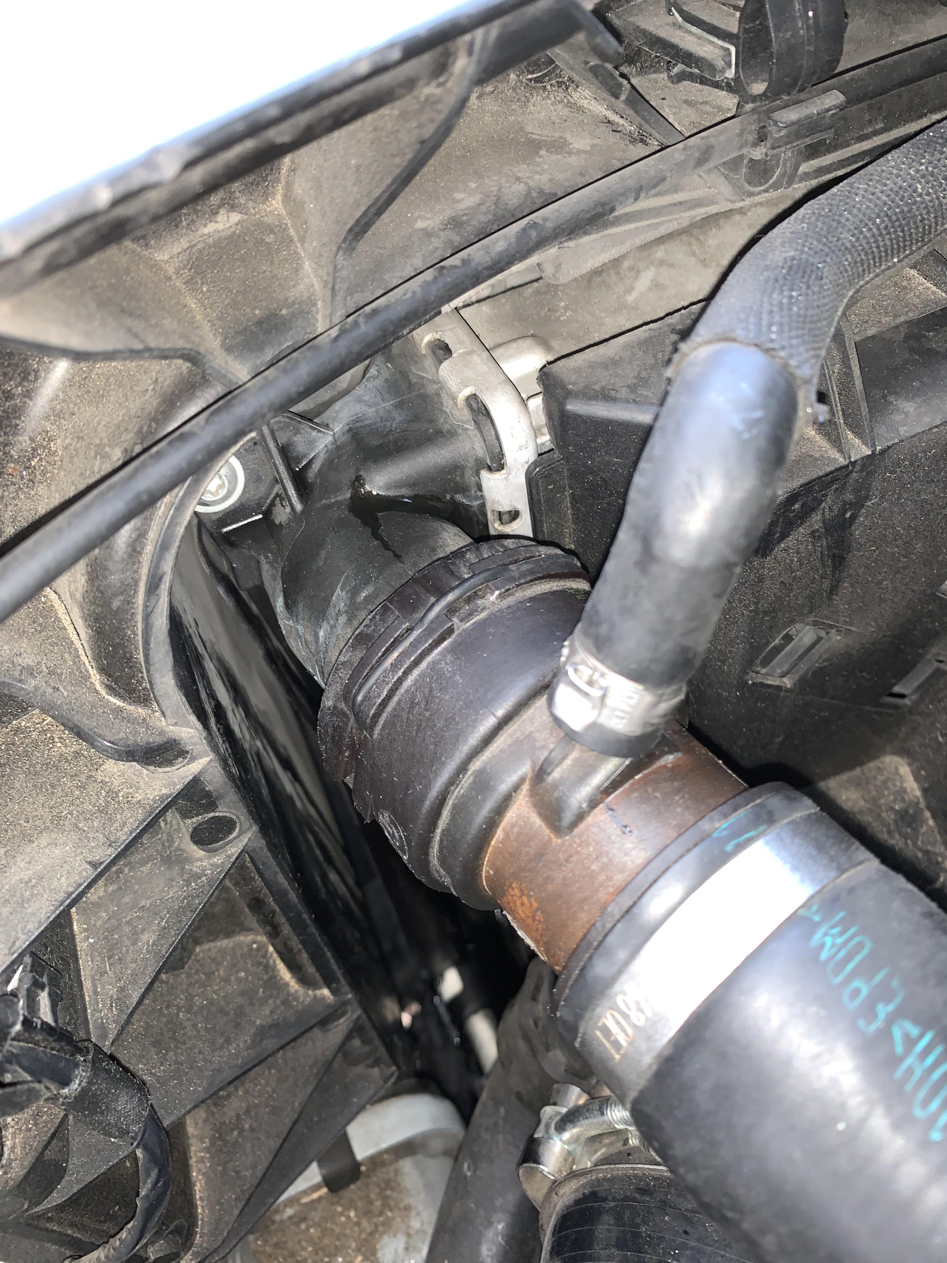 Coolant leak at top drivers side of radiator r/E90