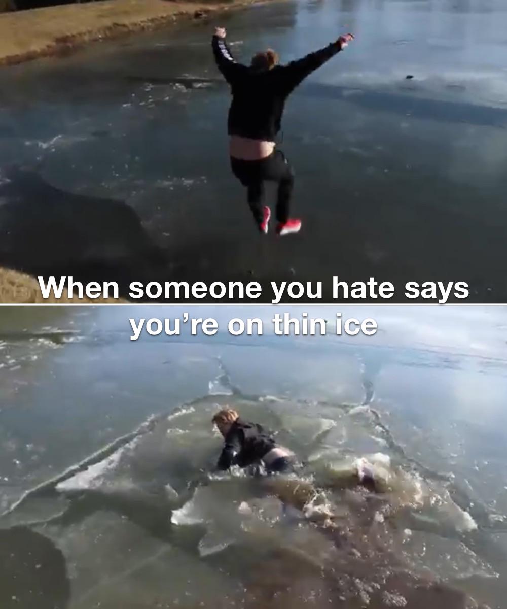 Thin ice meme