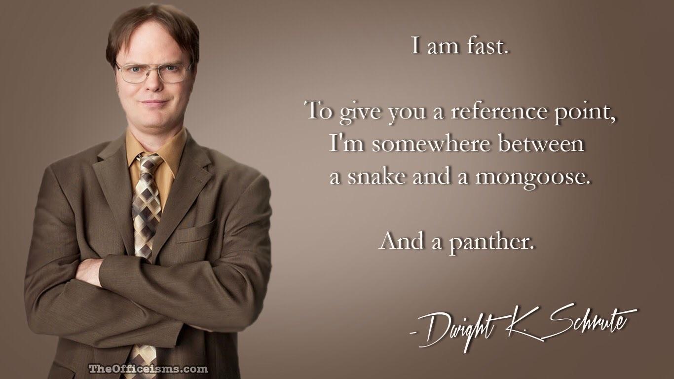 Just realized how fast Dwight actually is... r/DunderMifflin