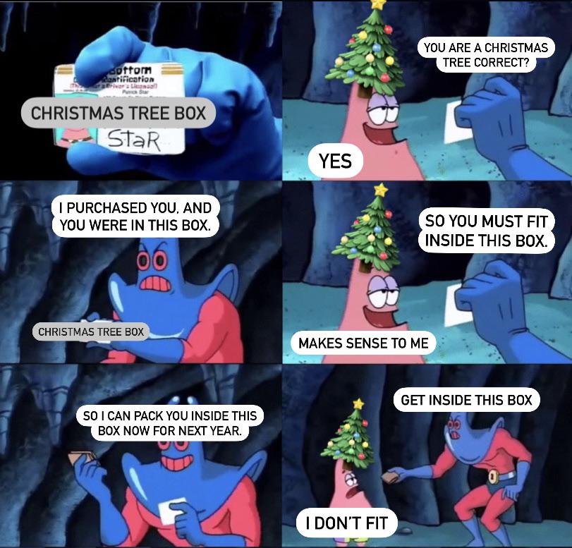 Christmas Tree Boxes r/memes