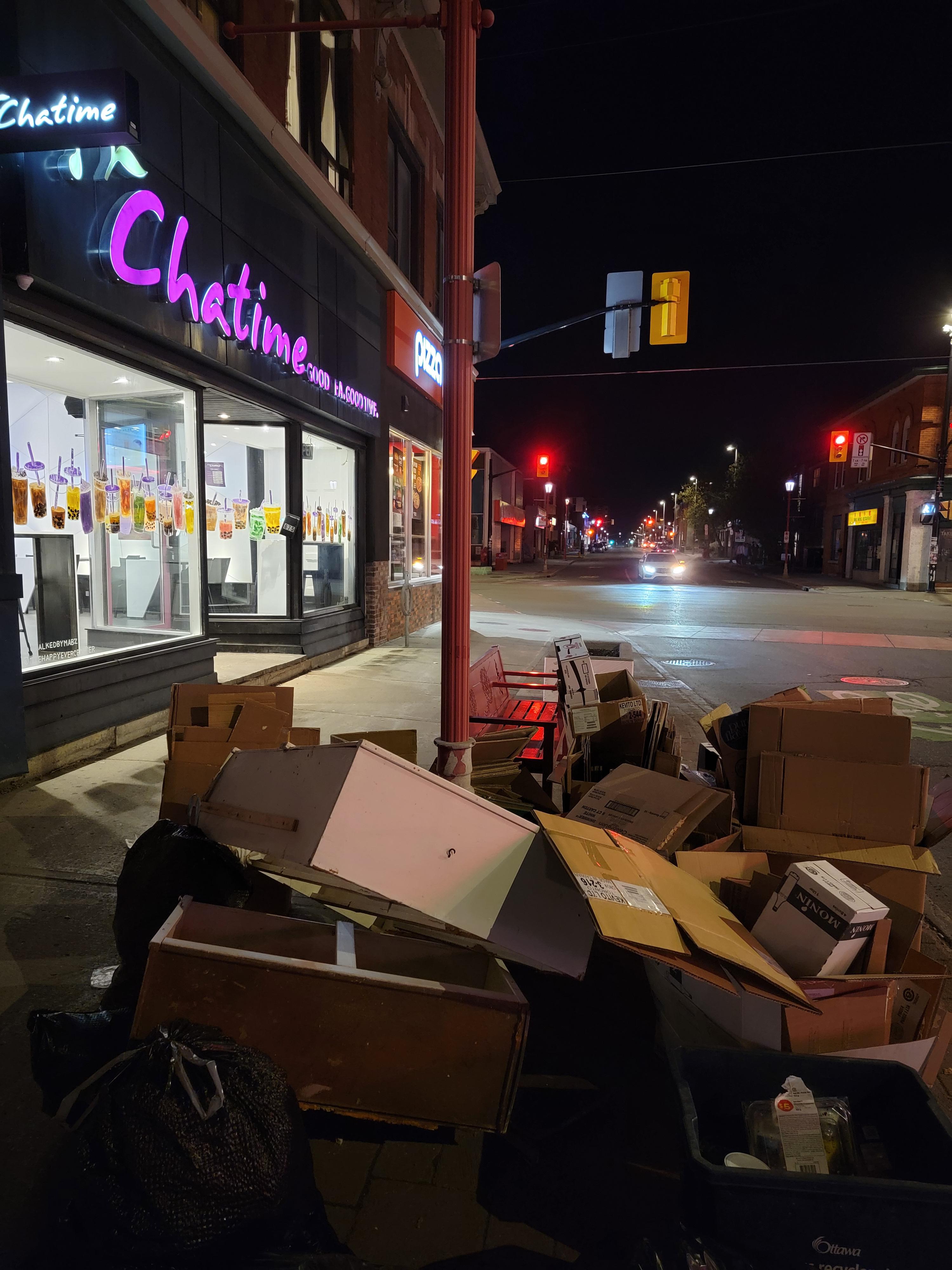 it's not black bin day! Last time Chatime did this, the cardboard got