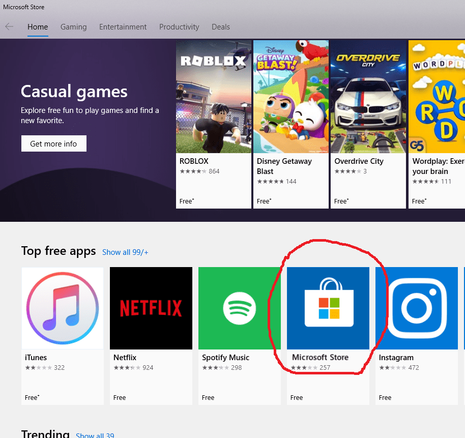 Ah yes, I would love to download the Microsoft Store while