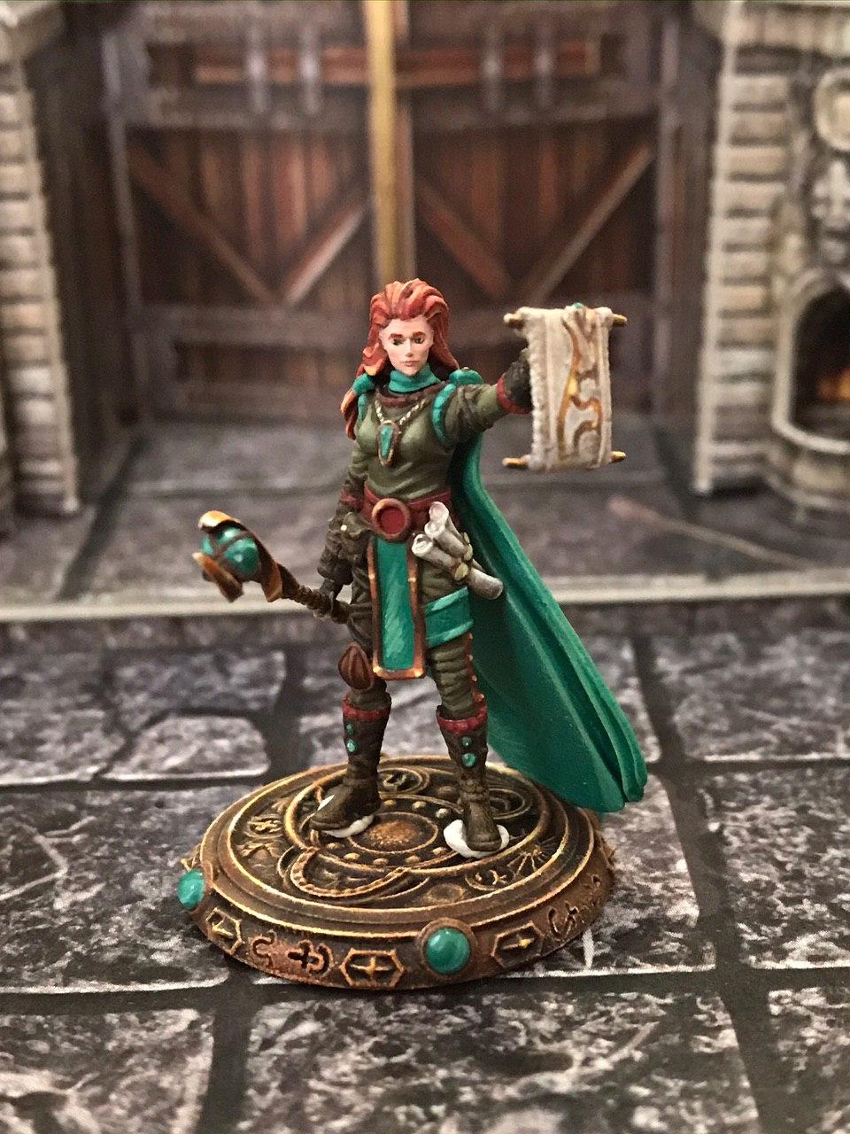 Painted 28mm true scale Female Wizard miniature r/DungeonsAndDragons