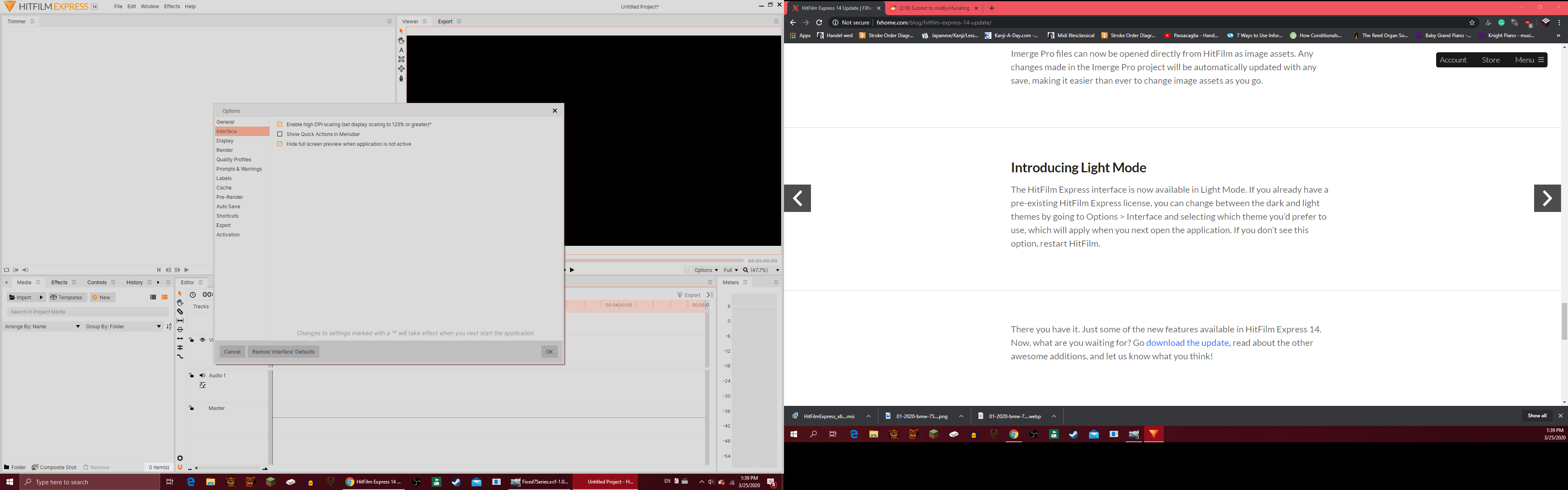 Dark mode hitfilm express dikiadvanced