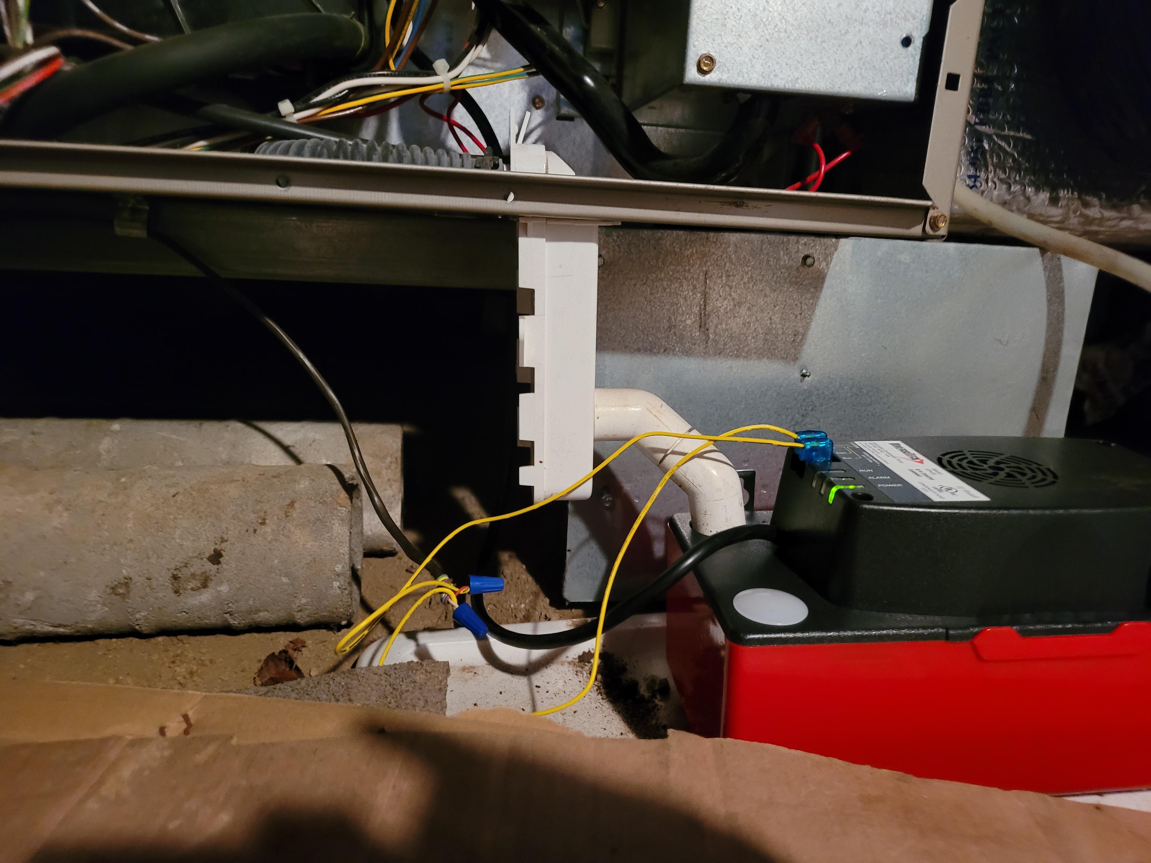 Is it ok for furnace tech to leave like this? Exposed wires outside
