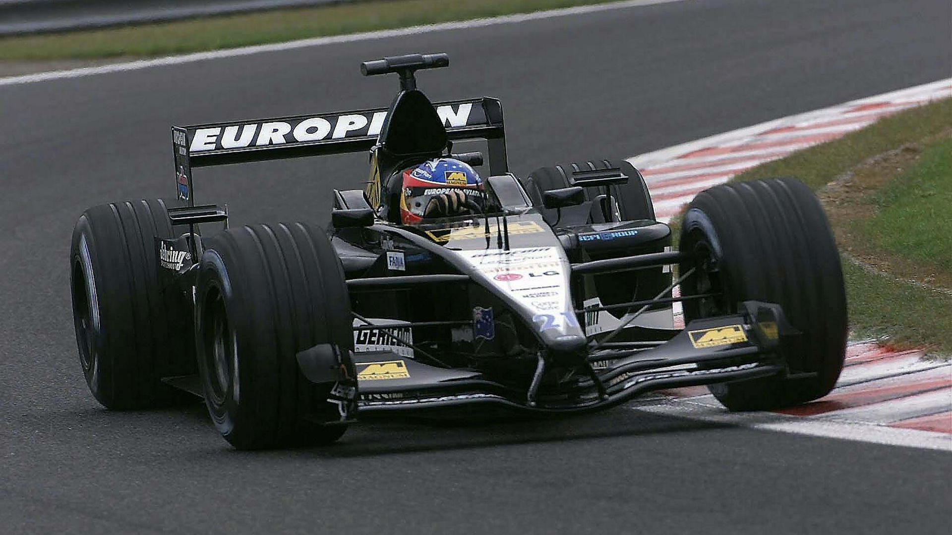 Alonso in the black Minardi 2001 Belgian Grand Prix r/formula1