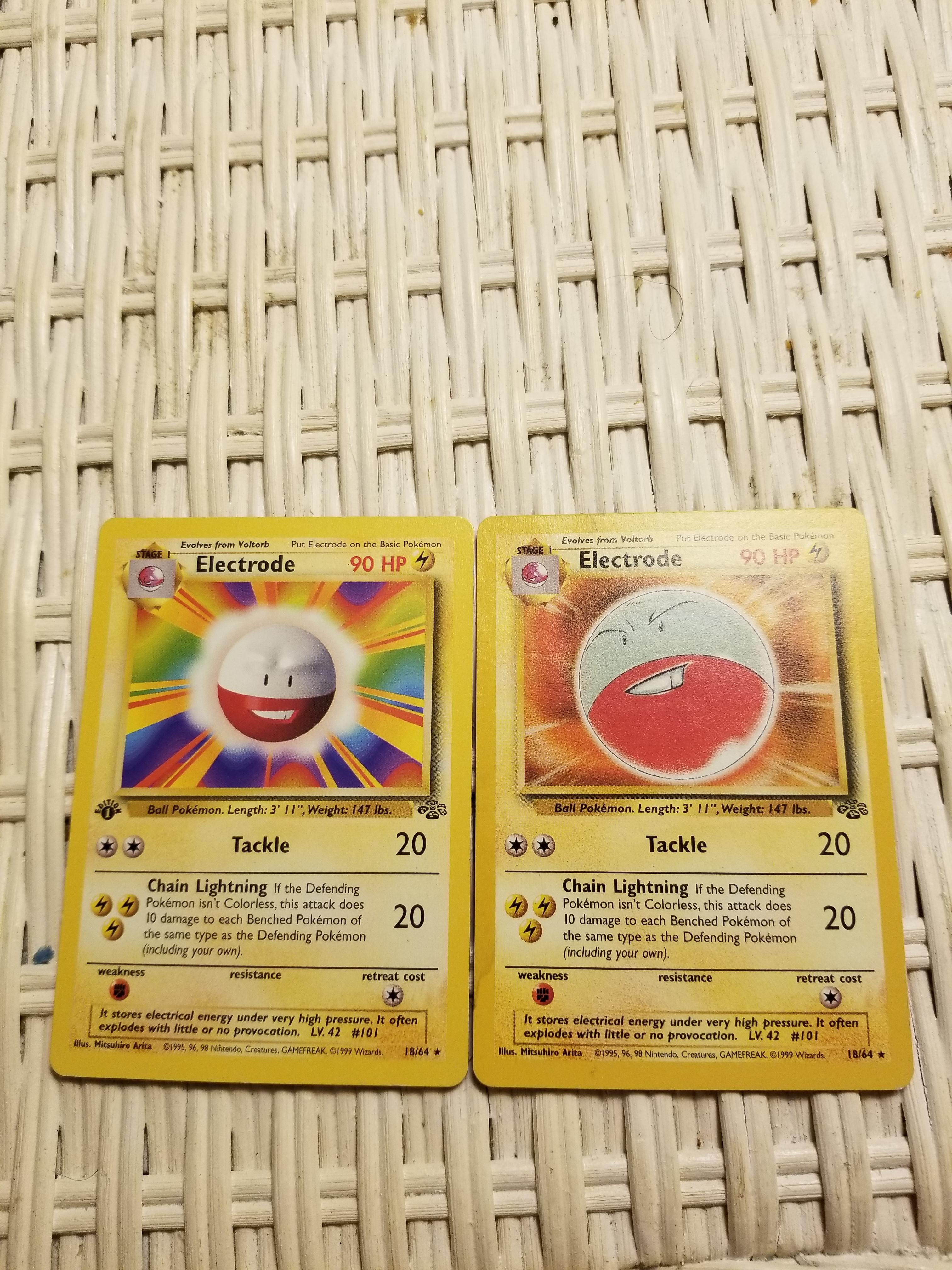 Electrode 18/64 Jungle. How are these cards the same number with
