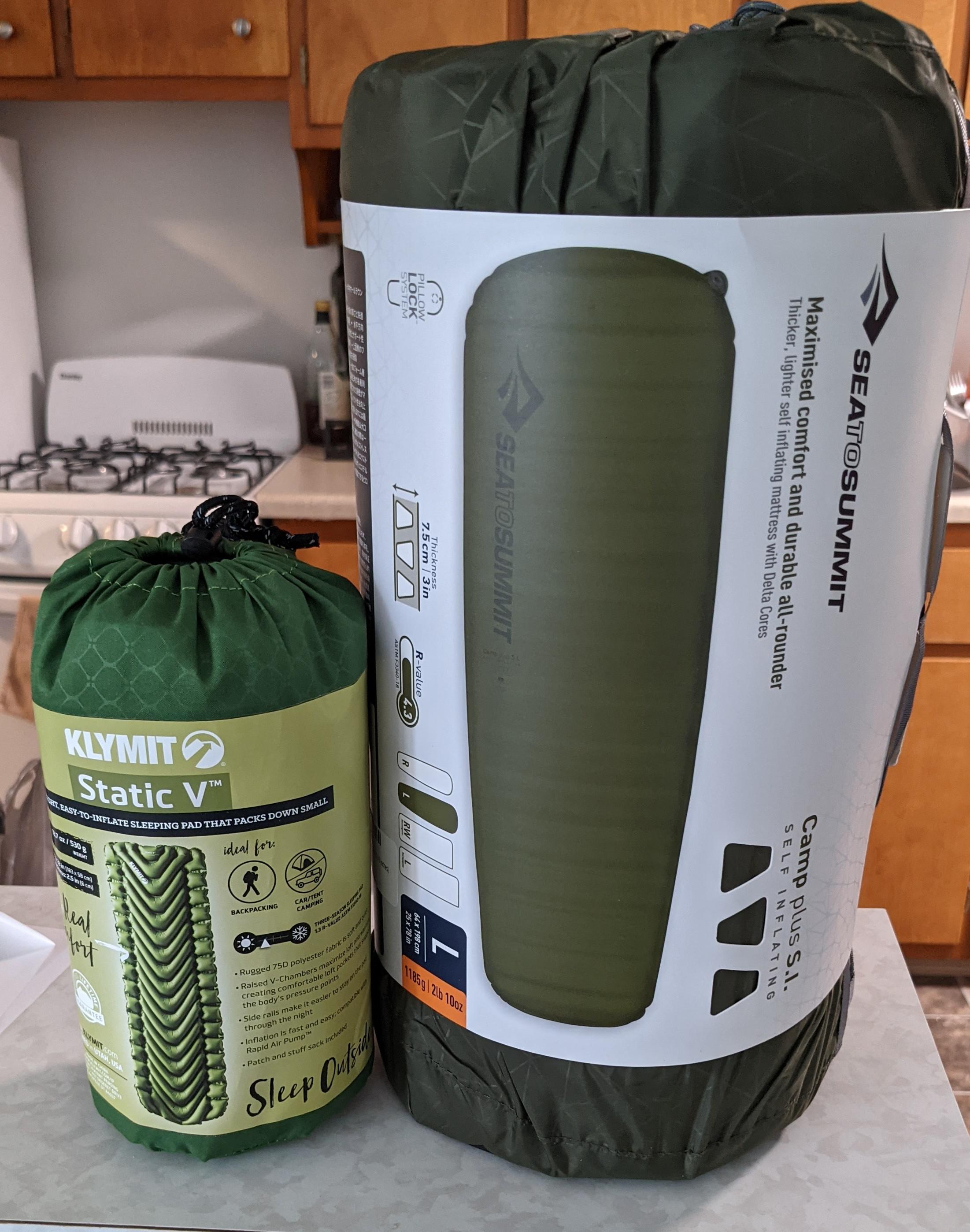 my backpacking sleeping pad vs my car camping sleeping pad r/backpacking