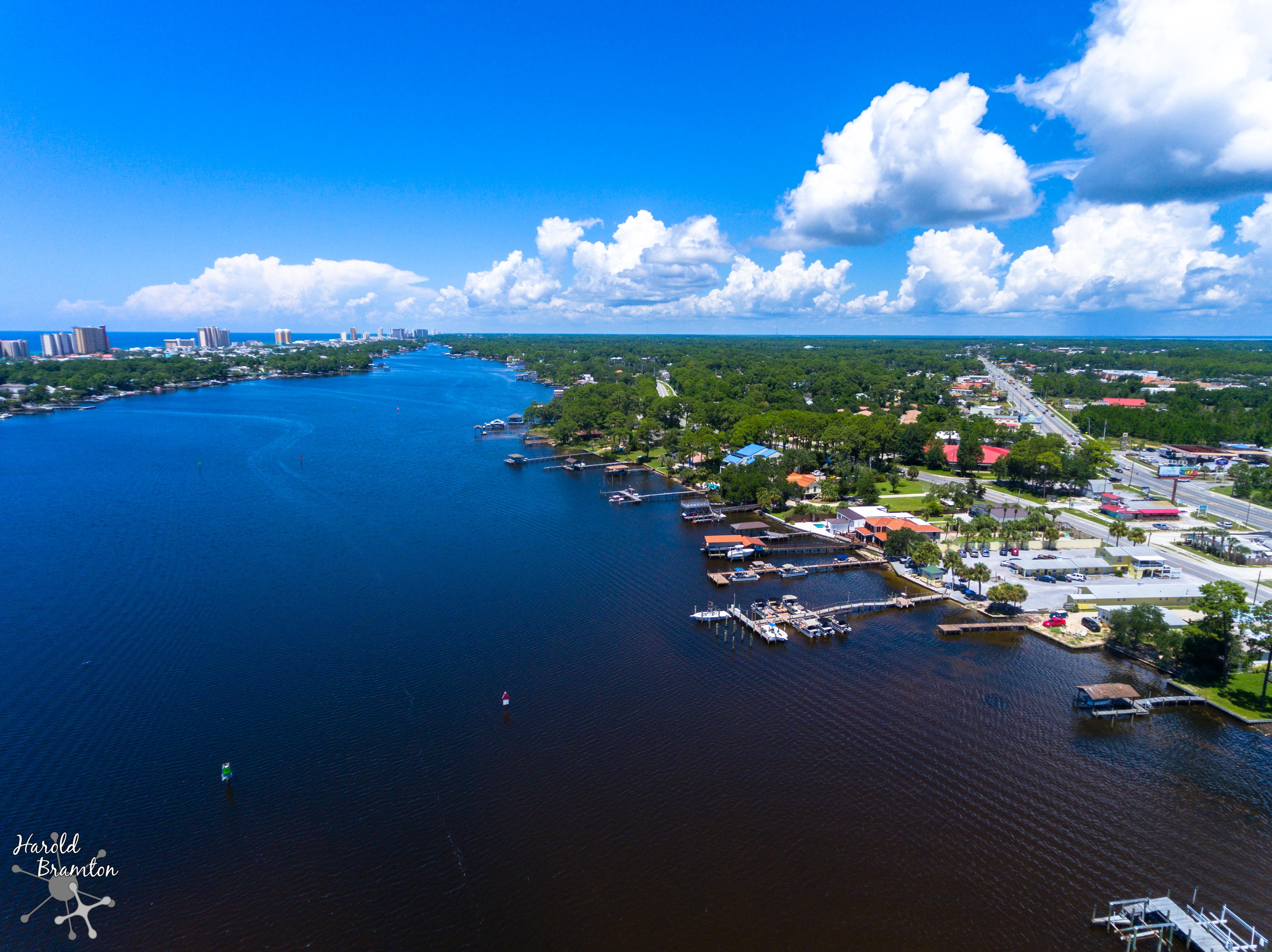Lower Grand Lagoon, Panama City Beach, Florida r/aerialphotography