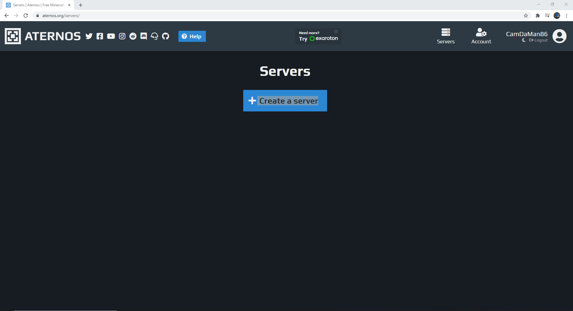 How To Have Multiple Servers In One Aternos Account. YouTube