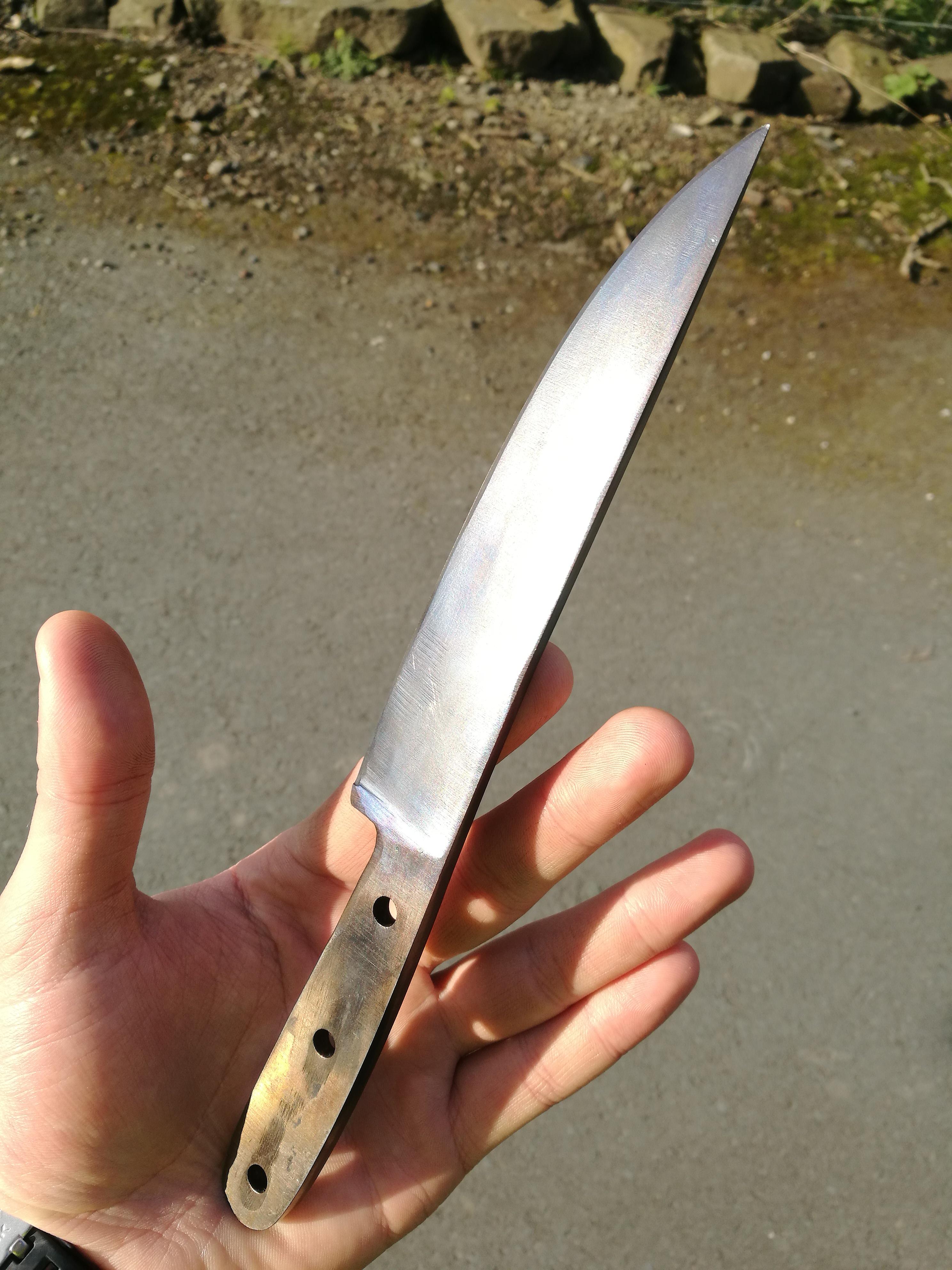 my first knife at a knife making course in Hereford the other